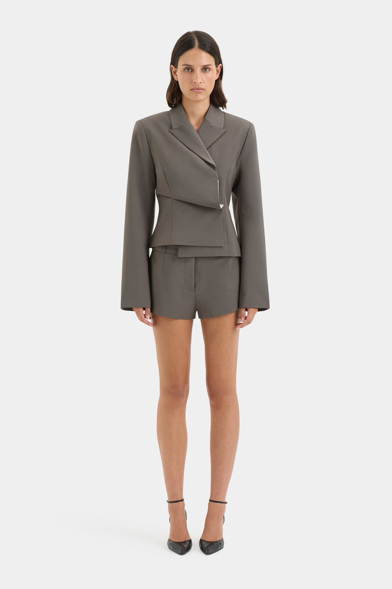 SIR the label Maya Pleated Blazer Grey