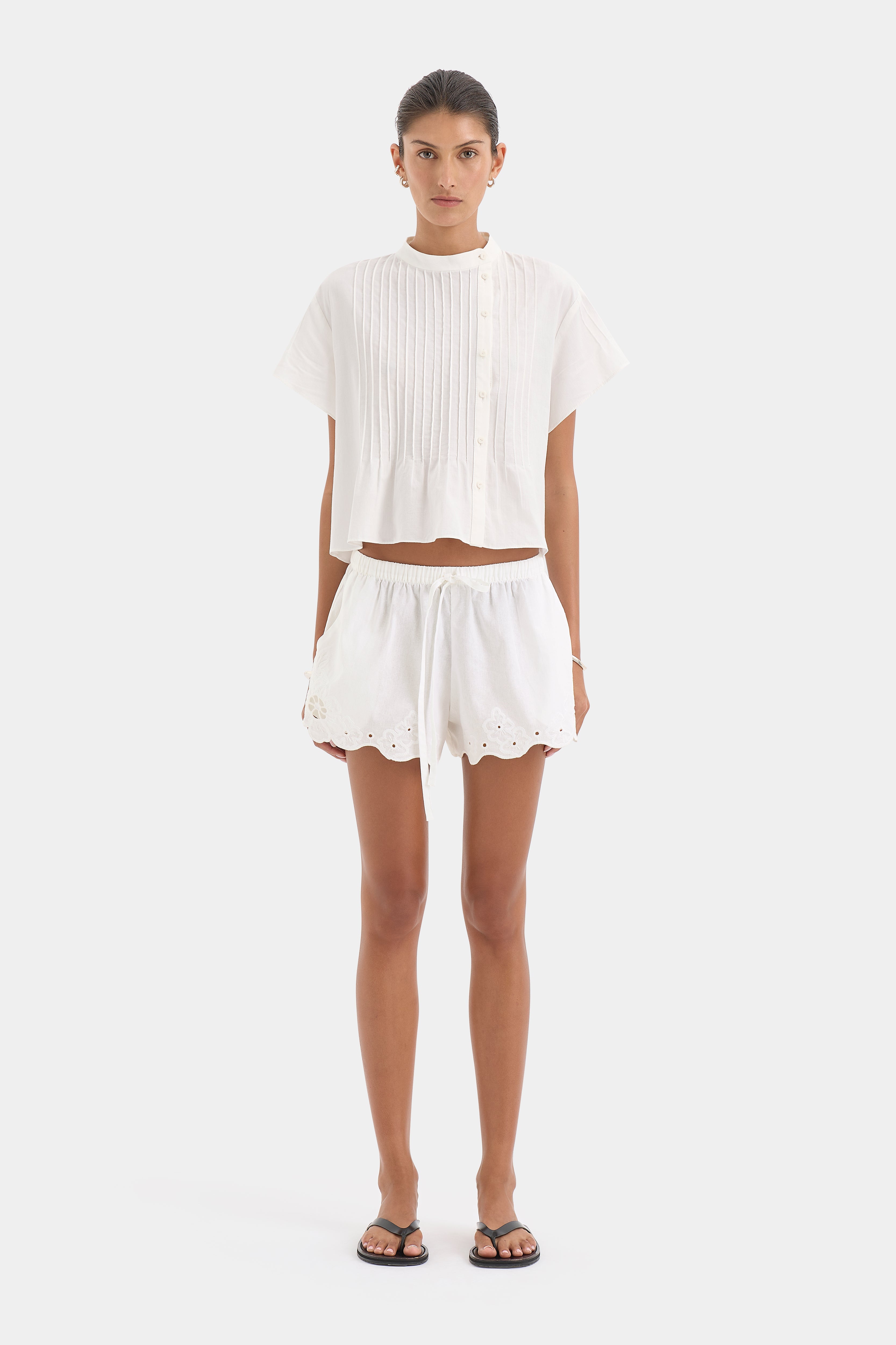 Beatrice Pintuck Top