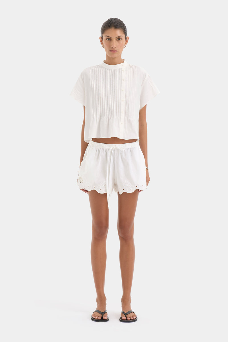 Beatrice Pintuck Top