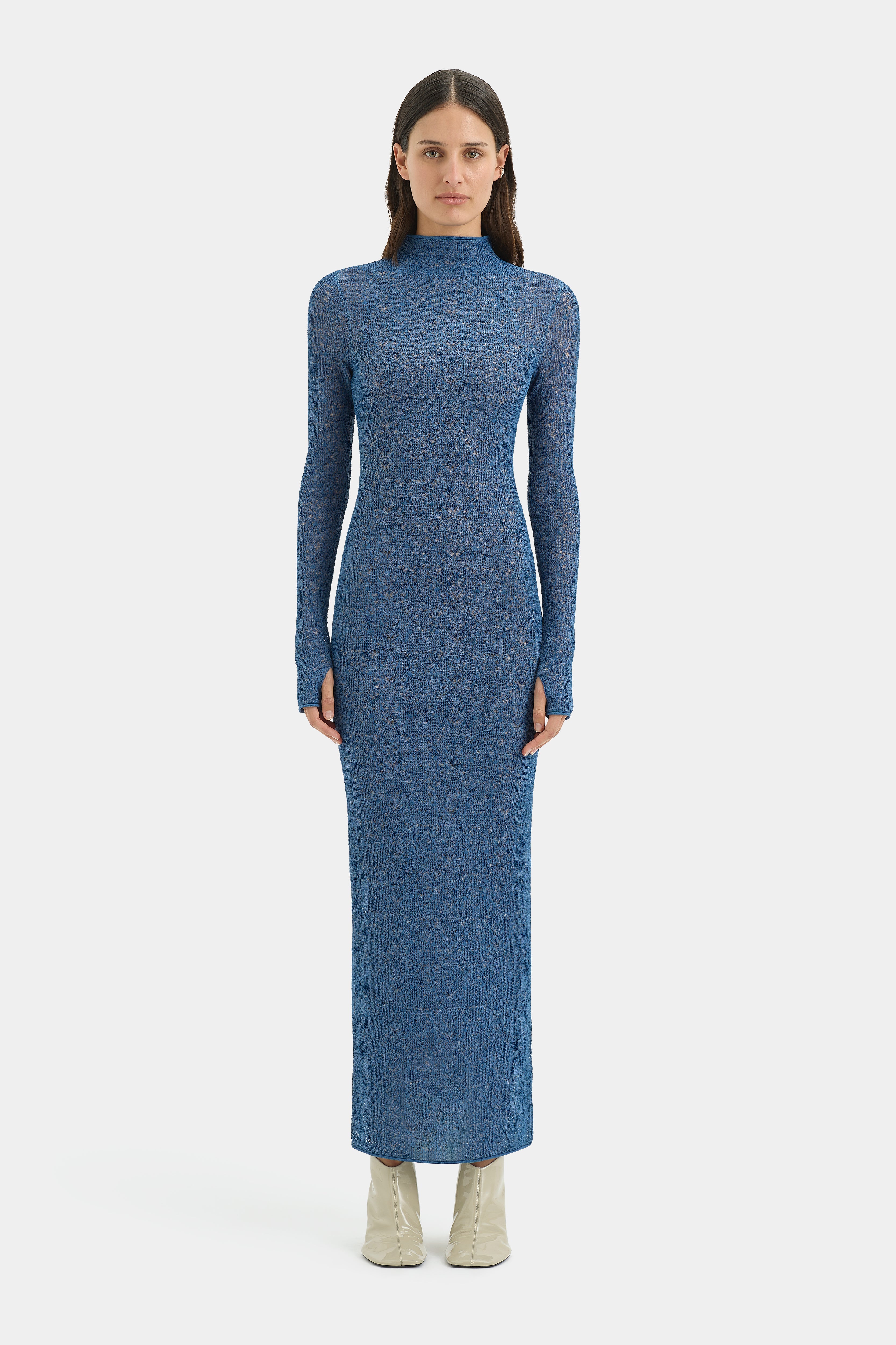 Celestino Long Sleeve Dress | Blue Sea | SIR. Celestino Long Sleeve Dress | Blue Sea | SIR.