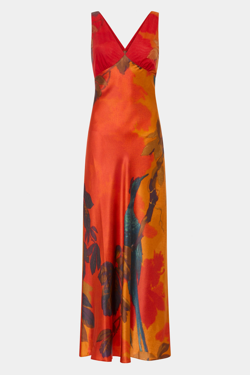 SIR the label Lush V Neck Slip Dress WREN PRINT