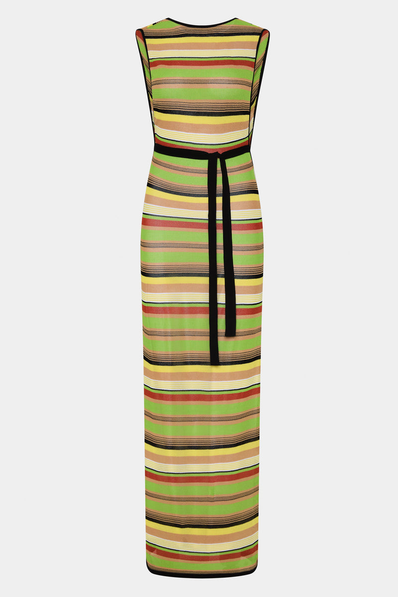 SIR the label Coastline Tie Dress PALM STRIPE