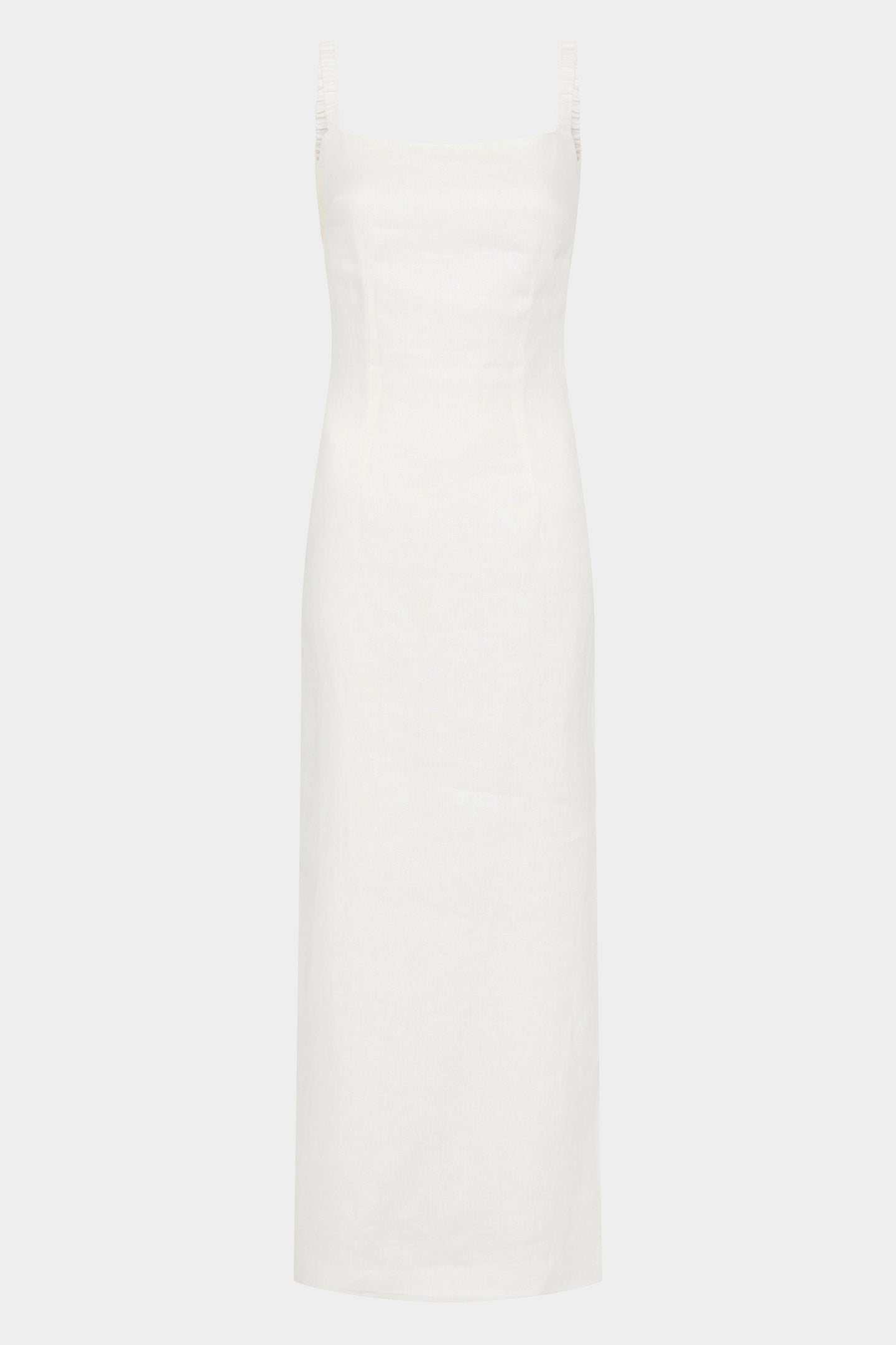 SIR the label Primrose Ruched Midi Dress IVORY