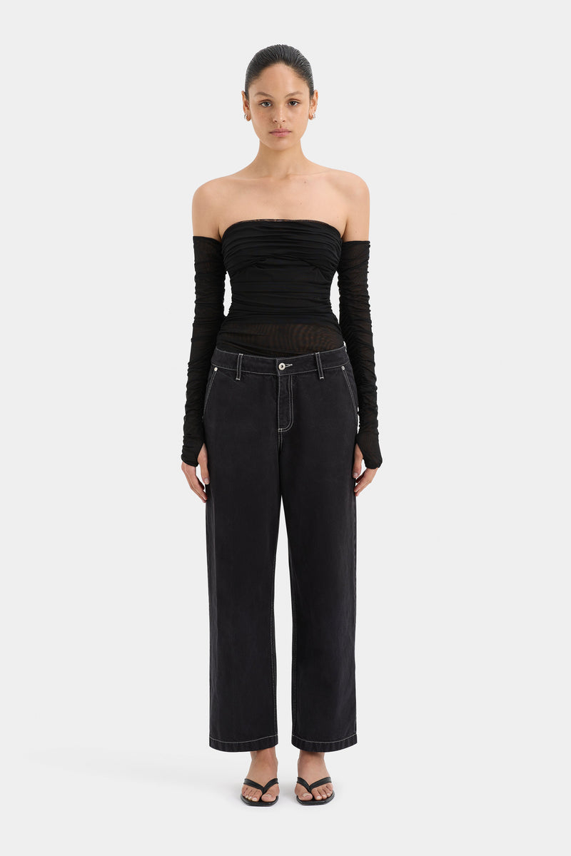 SIR the label Jacques Off Shoulder Top BLACK