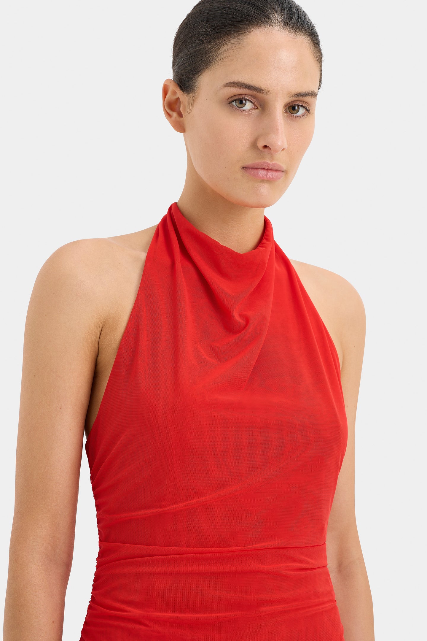 SIR the label Jacques Mesh Halter Top POMELO