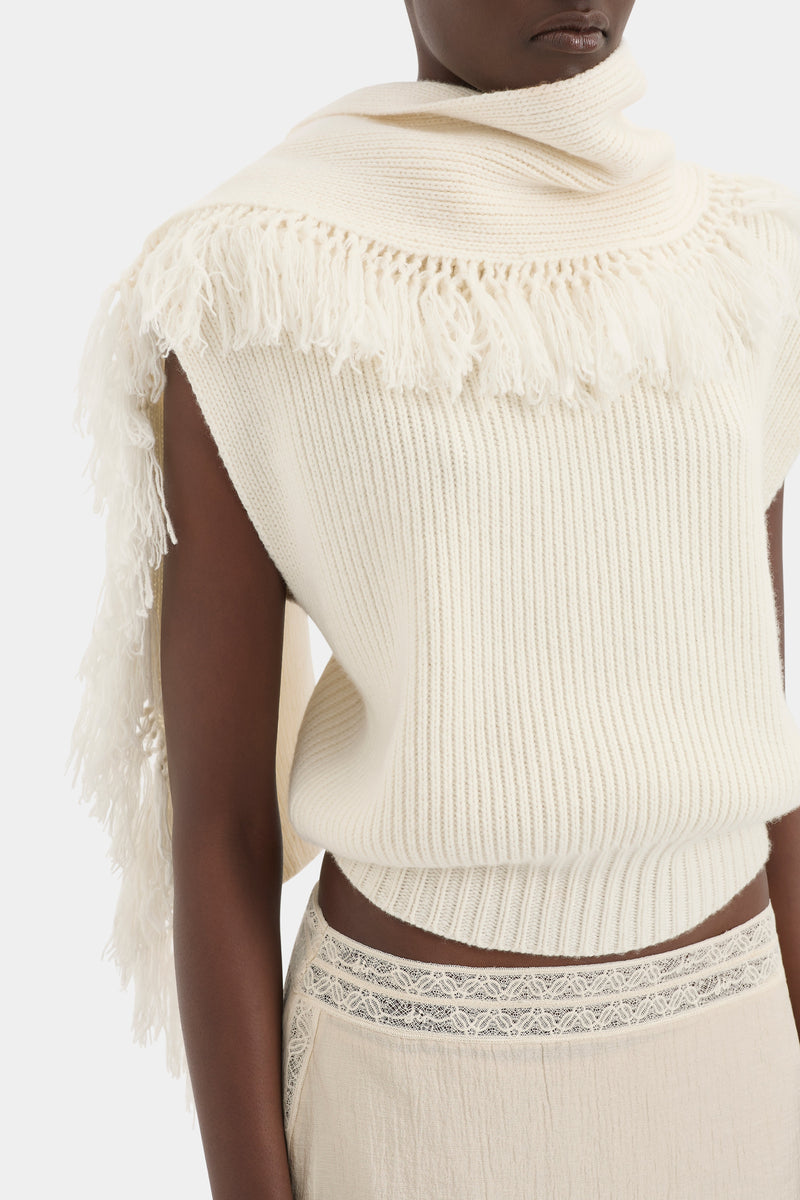 Livae Knitted Scarf Top