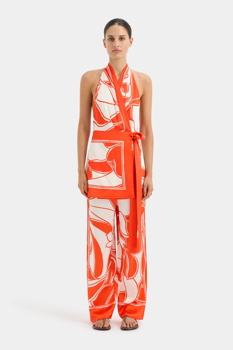 SIR the label Ramona Wrap Halter Mini MARIPOSA LILY
