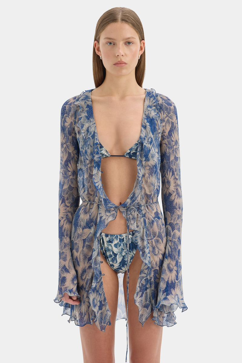Lilia Ruffle Long Sleeve Mini Dress