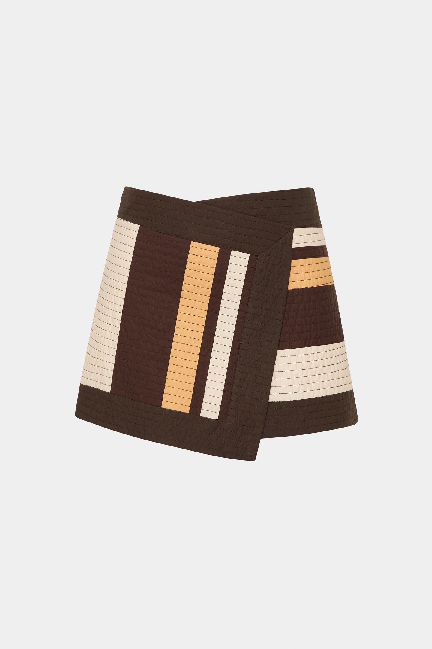 SIR the label Savanna Wrap Mini Skirt CANTINA STRIPE