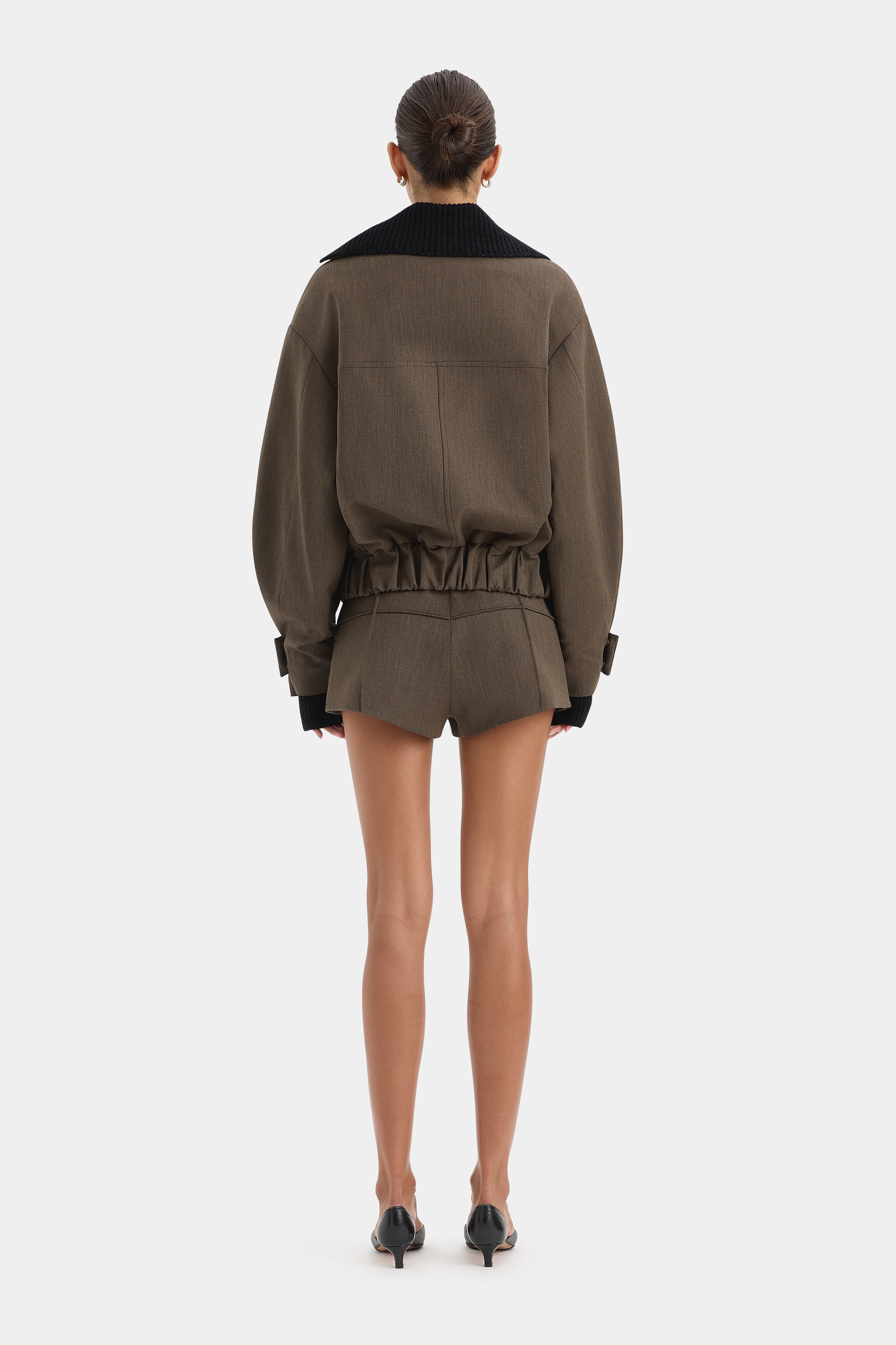 Henrik Tailored Mini Short | Chocolate Marle Suiting | SIR.