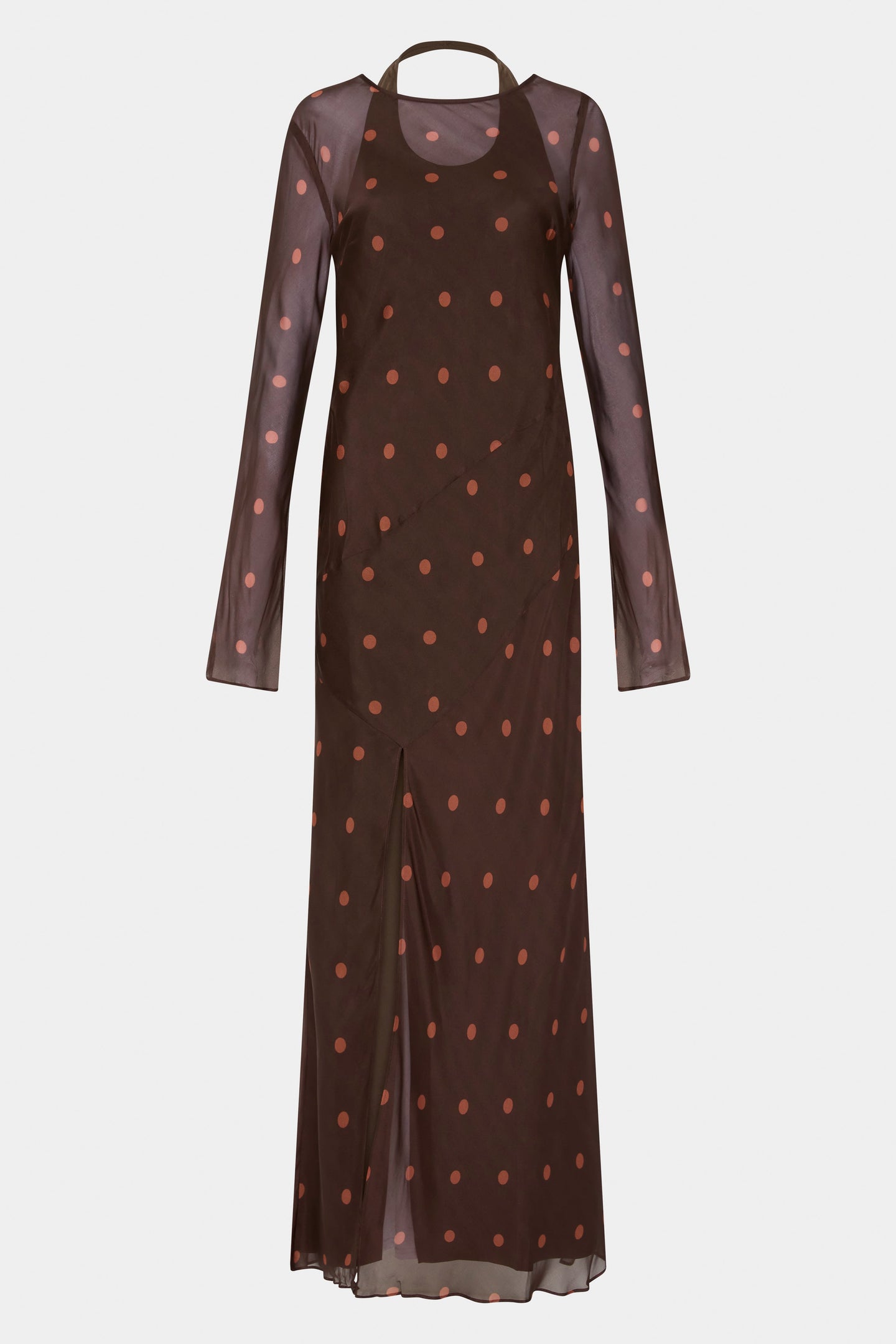 SIR the label Toni Long Sleeve Dress CHOCOLATE DOT