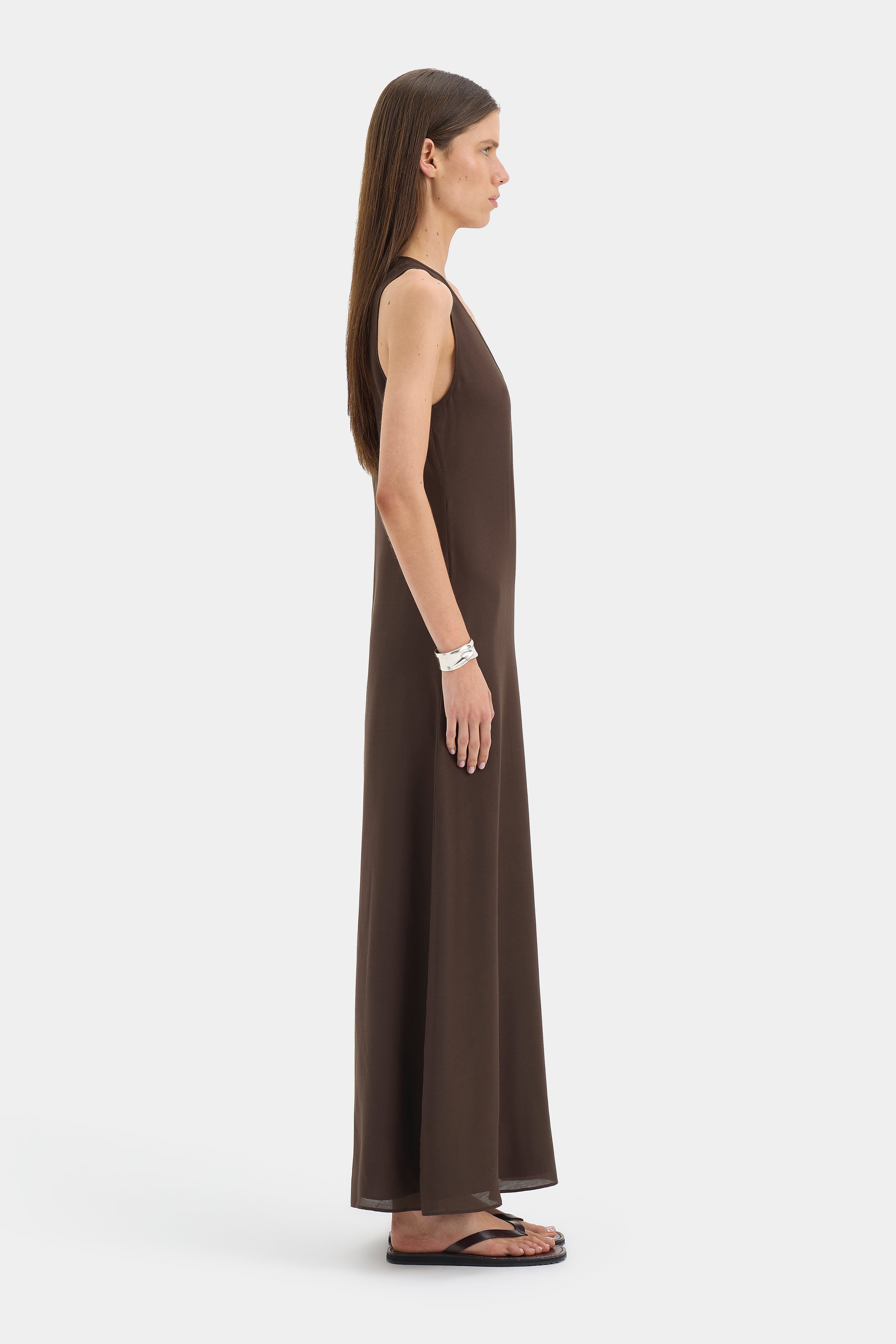 laurette maxi dress brown Julietta Scoop Neck Maxi Dress | Chocolate Brown