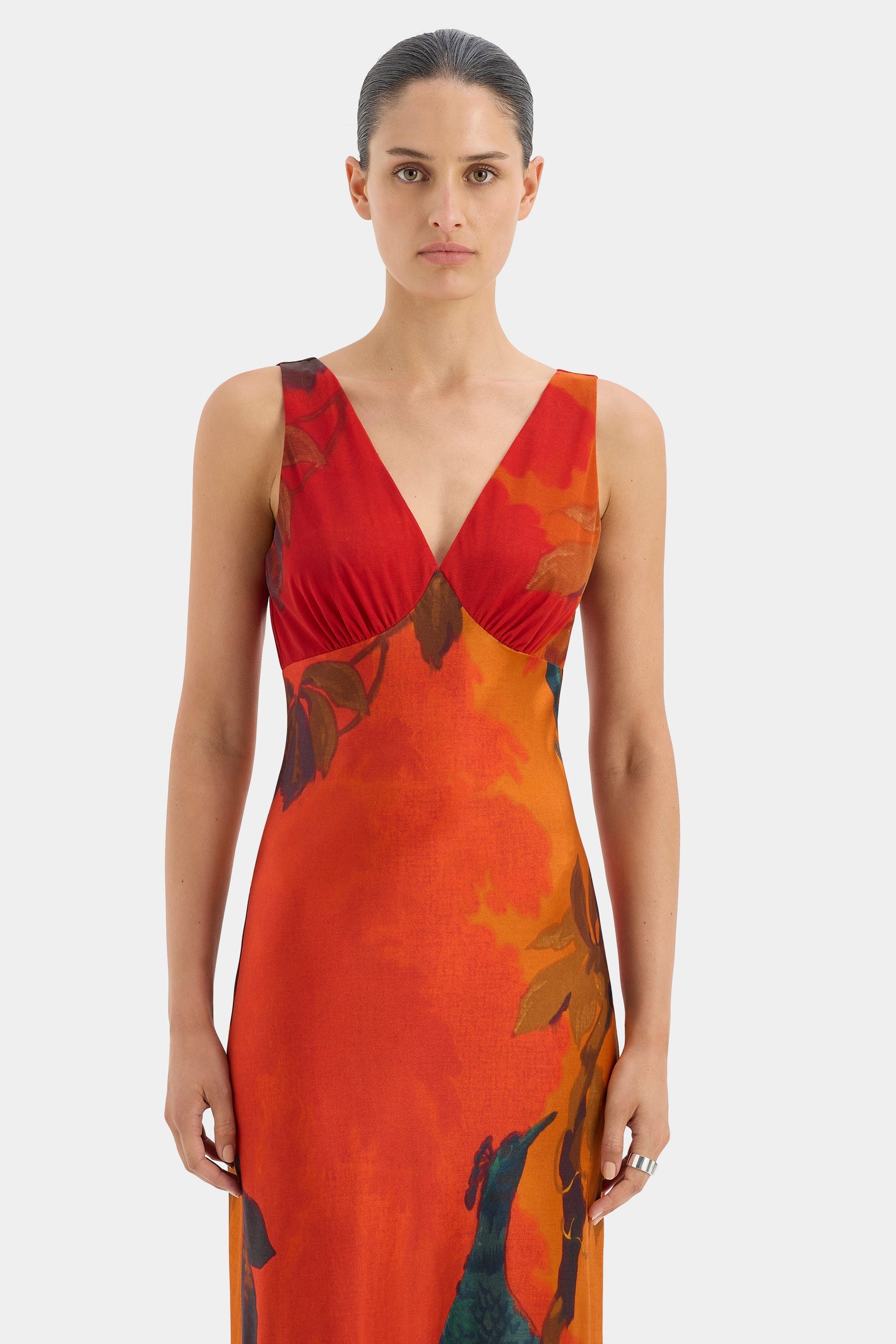 SIR the label Lush V Neck Slip Dress WREN PRINT