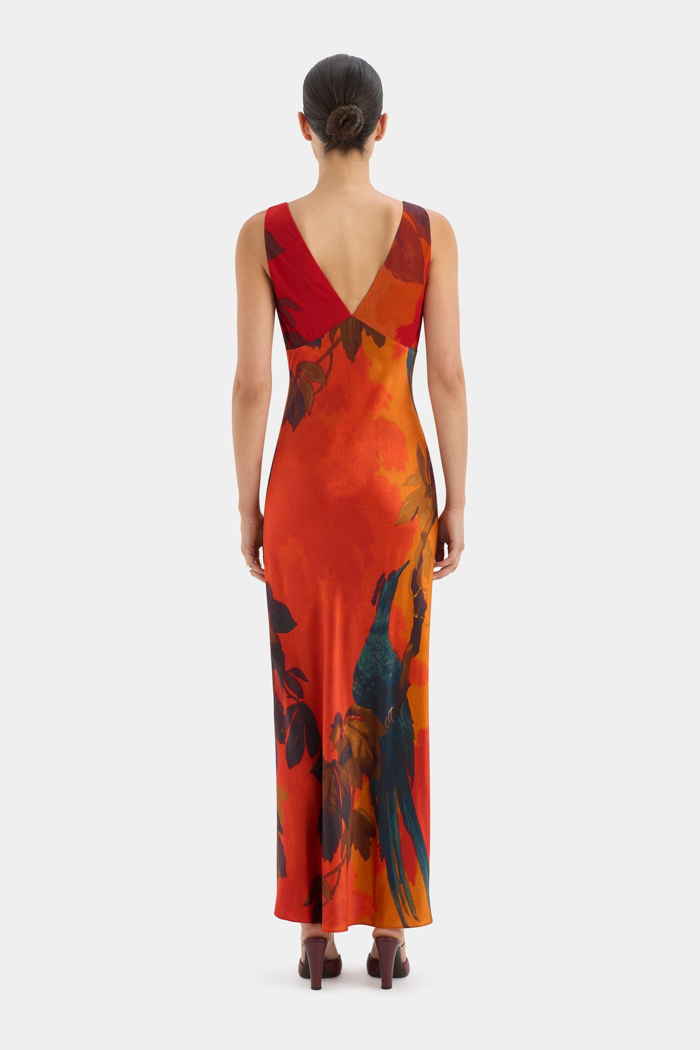 SIR the label Lush V Neck Slip Dress WREN PRINT