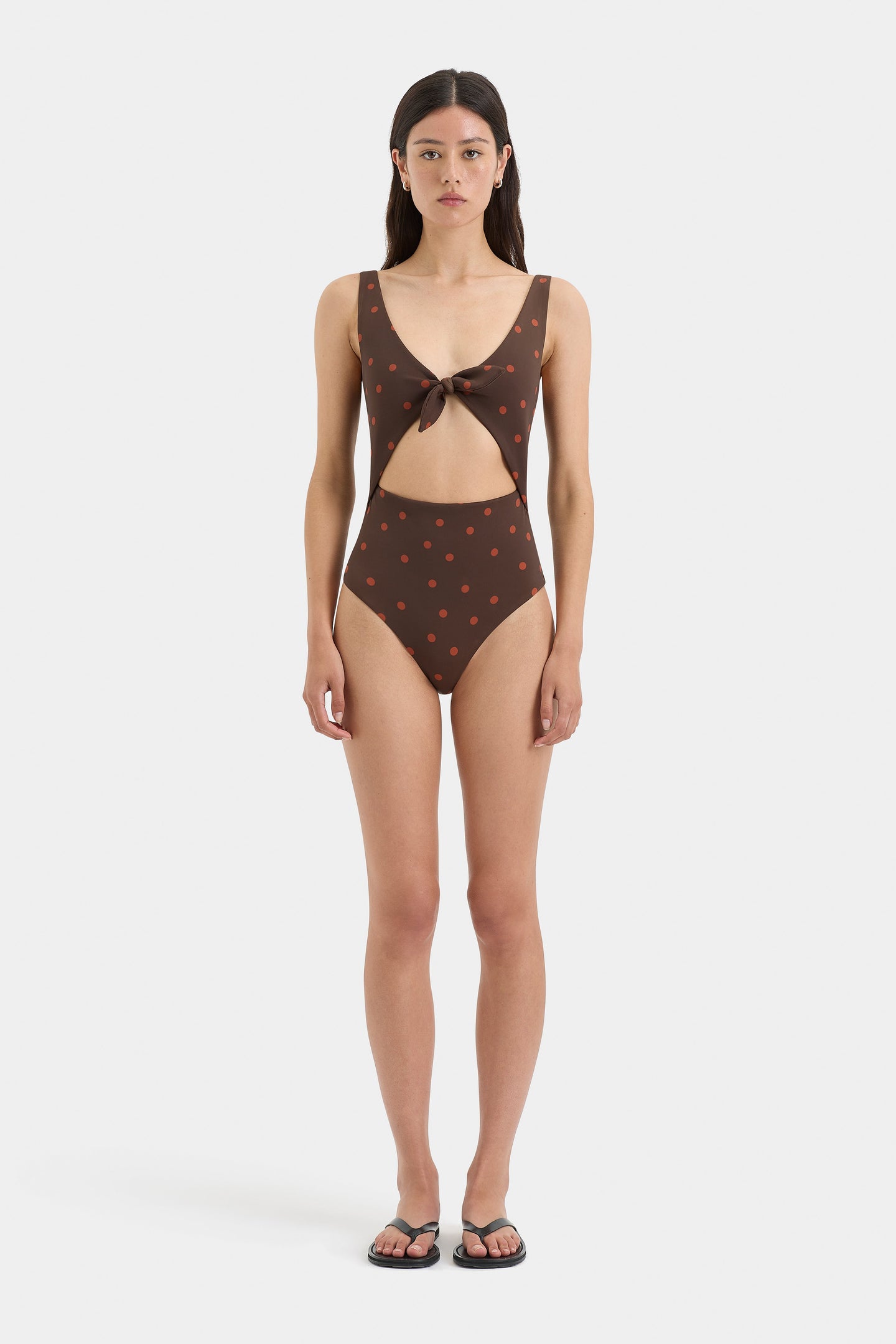 SIR the label Alina Tie One Piece CHOCOLATE DOT