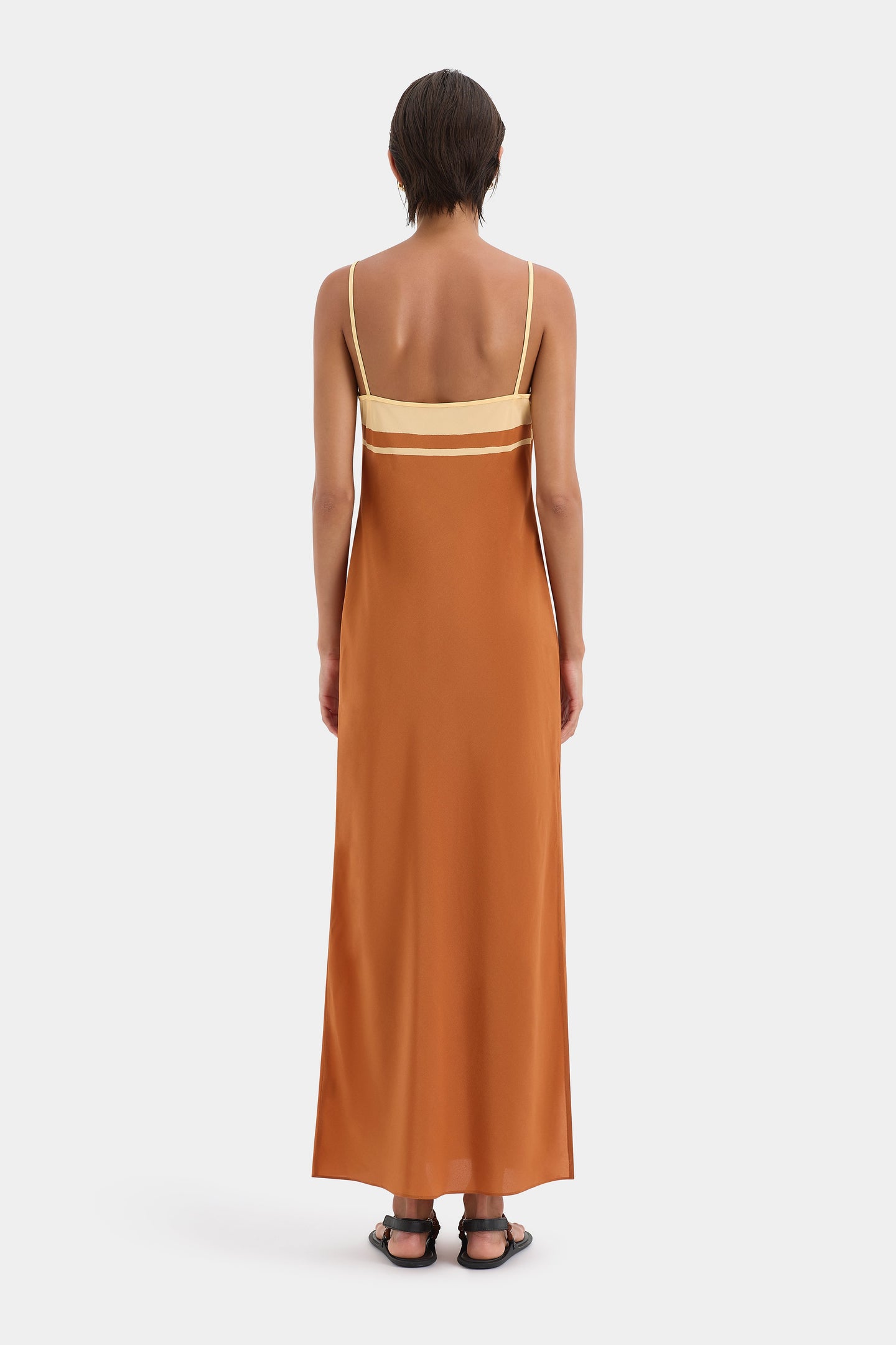 SIR the label Soma Scarf Midi Dress Rust