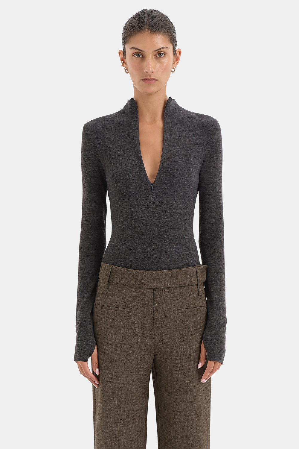 Mikkel Zip Long Sleeve Top