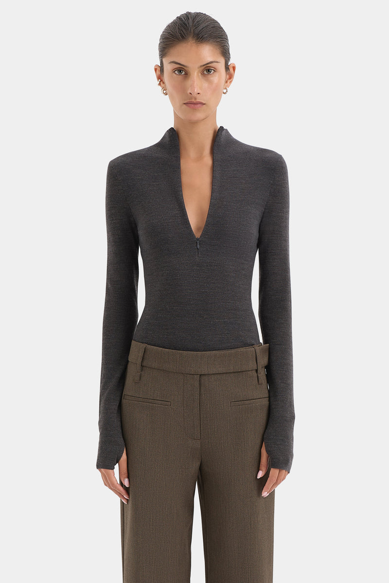 Mikkel Zip Long Sleeve Top