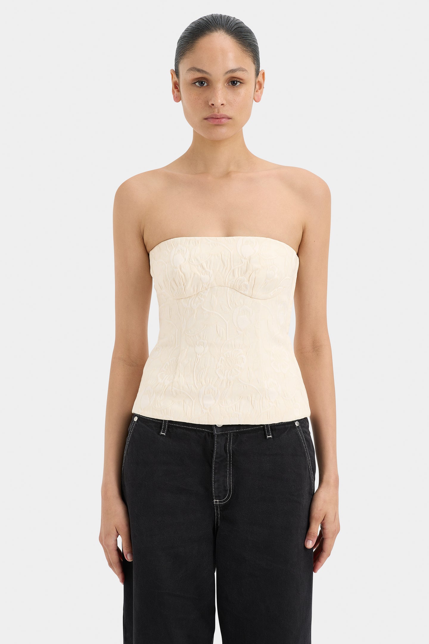 SIR the label Etienne Structured Bodice Cloud Jacquard