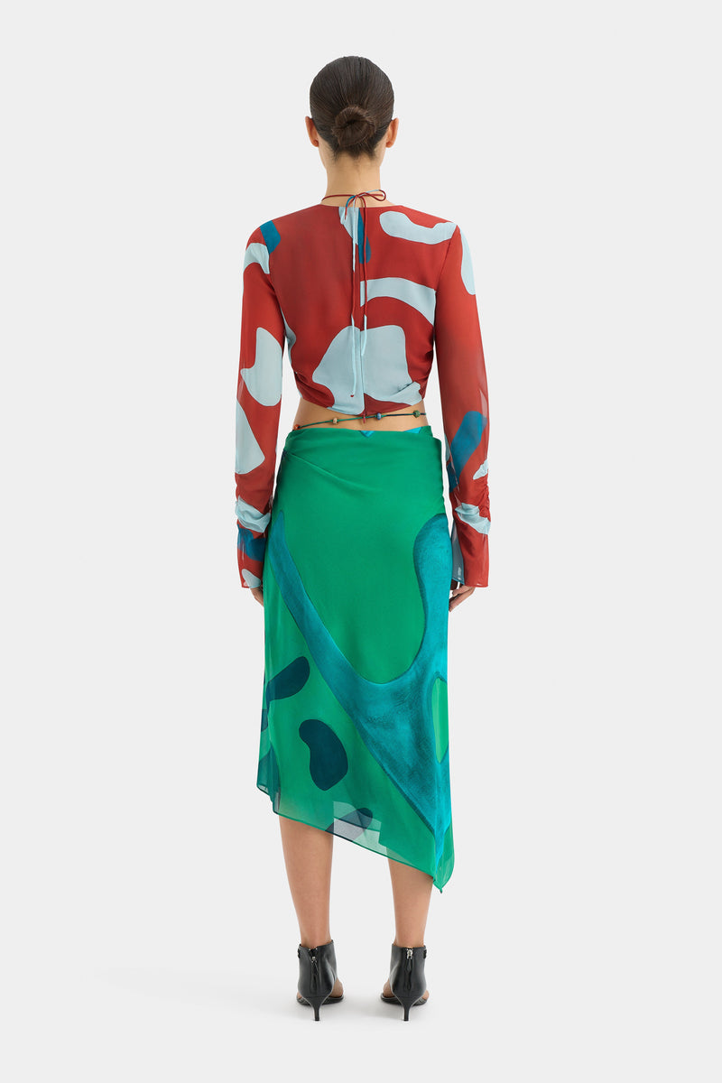 SIR the label Frankie Bias Skirt EMERALD REFLECTION