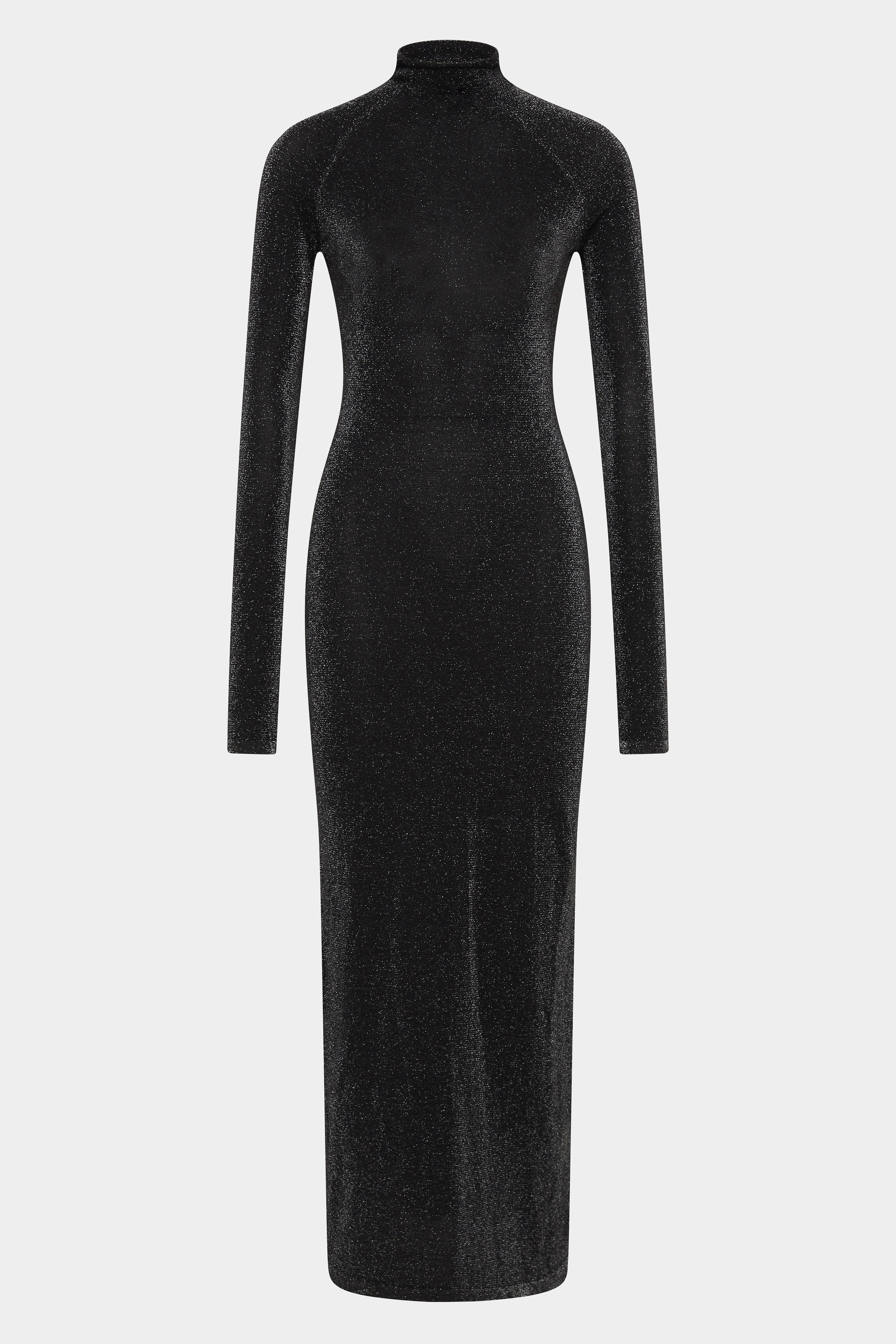 Chiano Long Sleeve Dress | Black & Silver | SIR. Chiano Long Sleeve Dress | Black & Silver | SIR.
