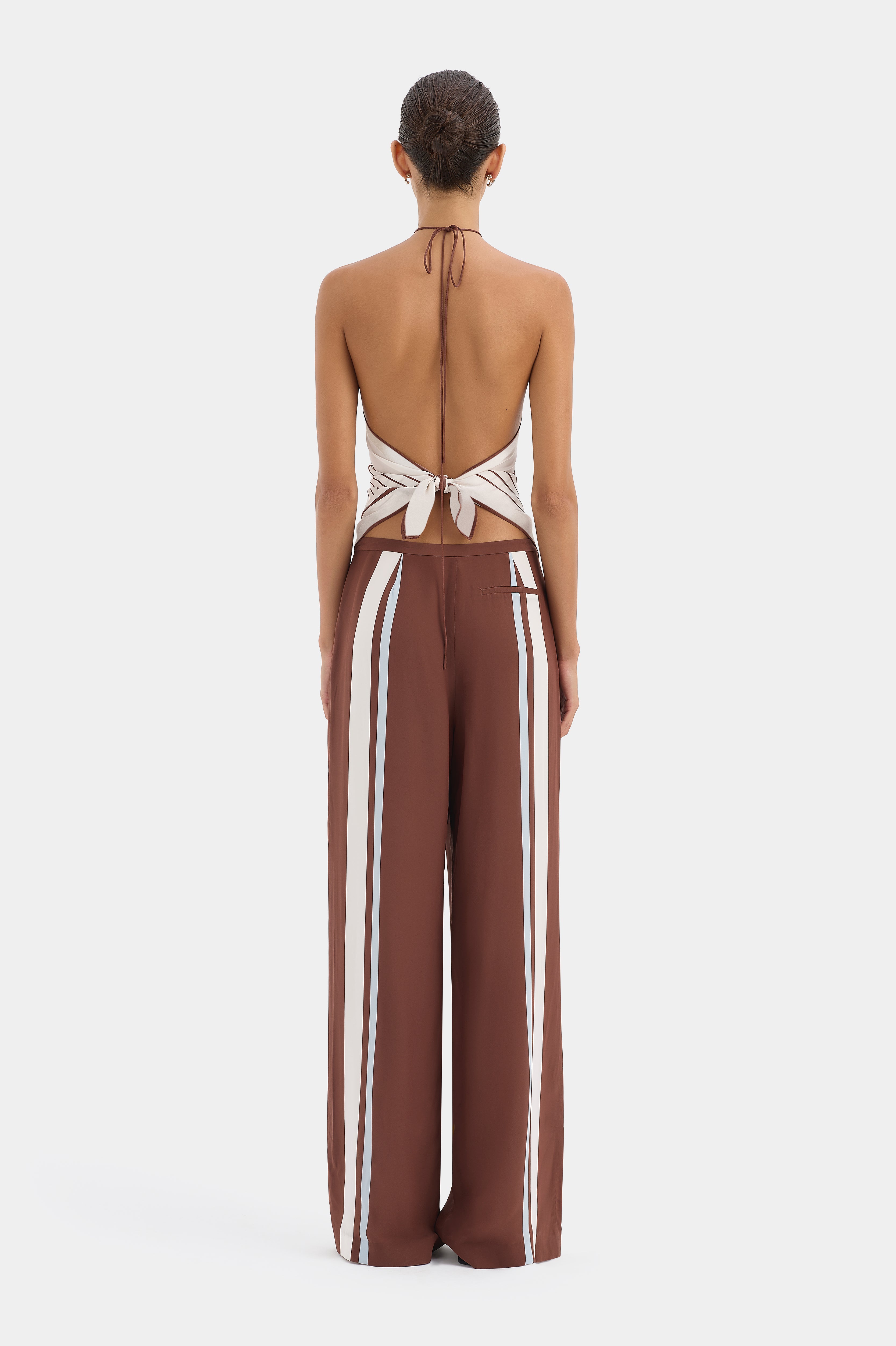 ye22　Le Marais Marais Trouser | Metro Stripe Silk Wide Leg Pant | SIR.