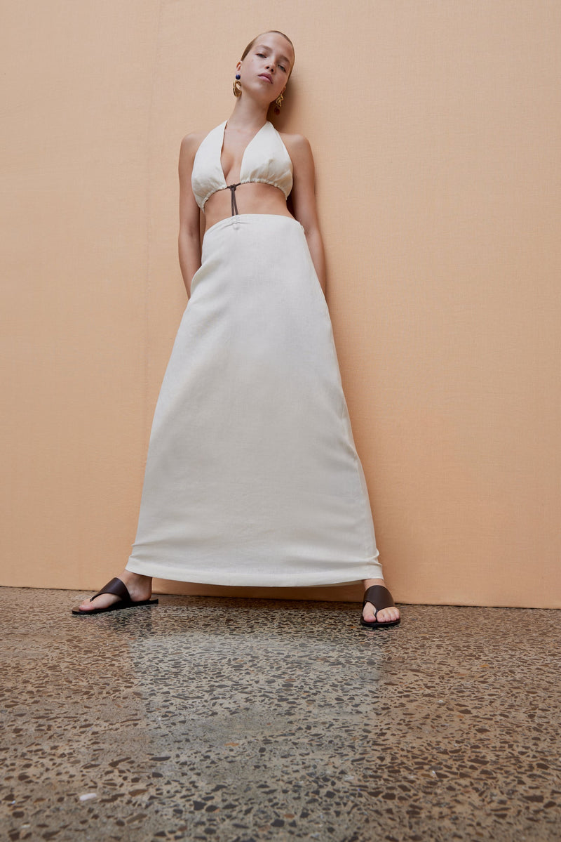 SIR the label Josefina Corded Cut Out Dress CREME