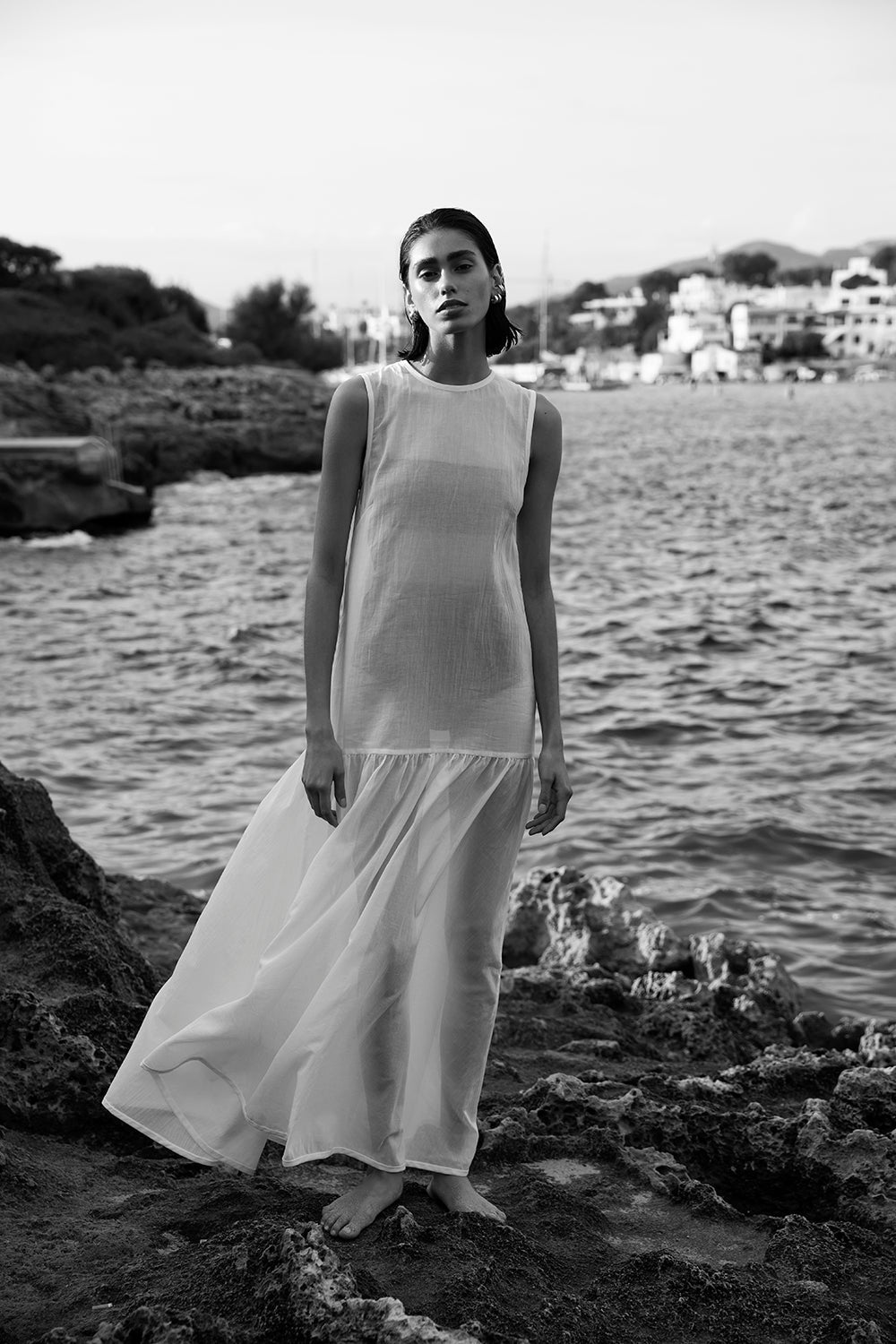 SIR the label Pascal Sleeveless Maxi Dress IVORY