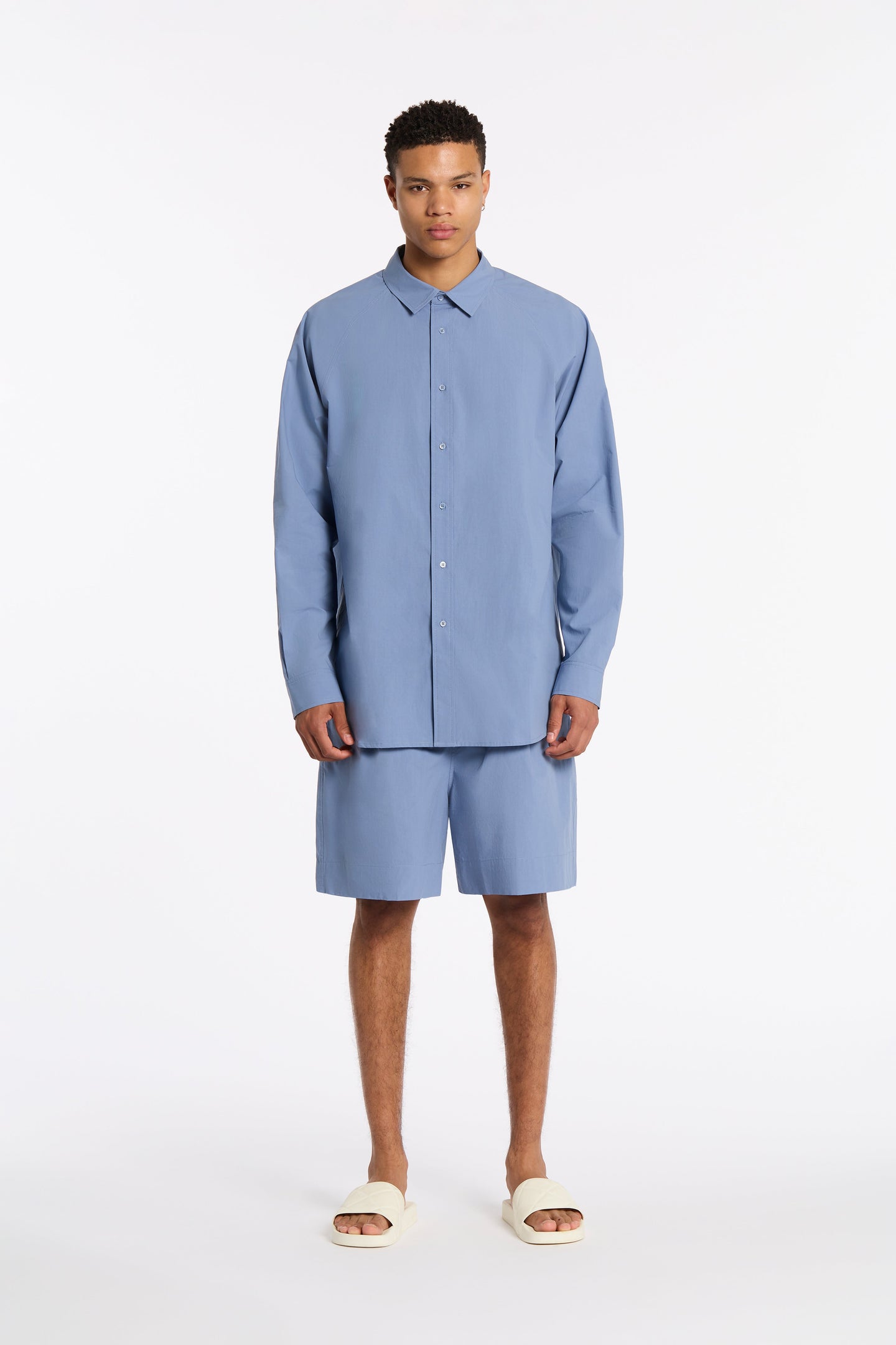 SIR the label POPLIN SHORT BLUE