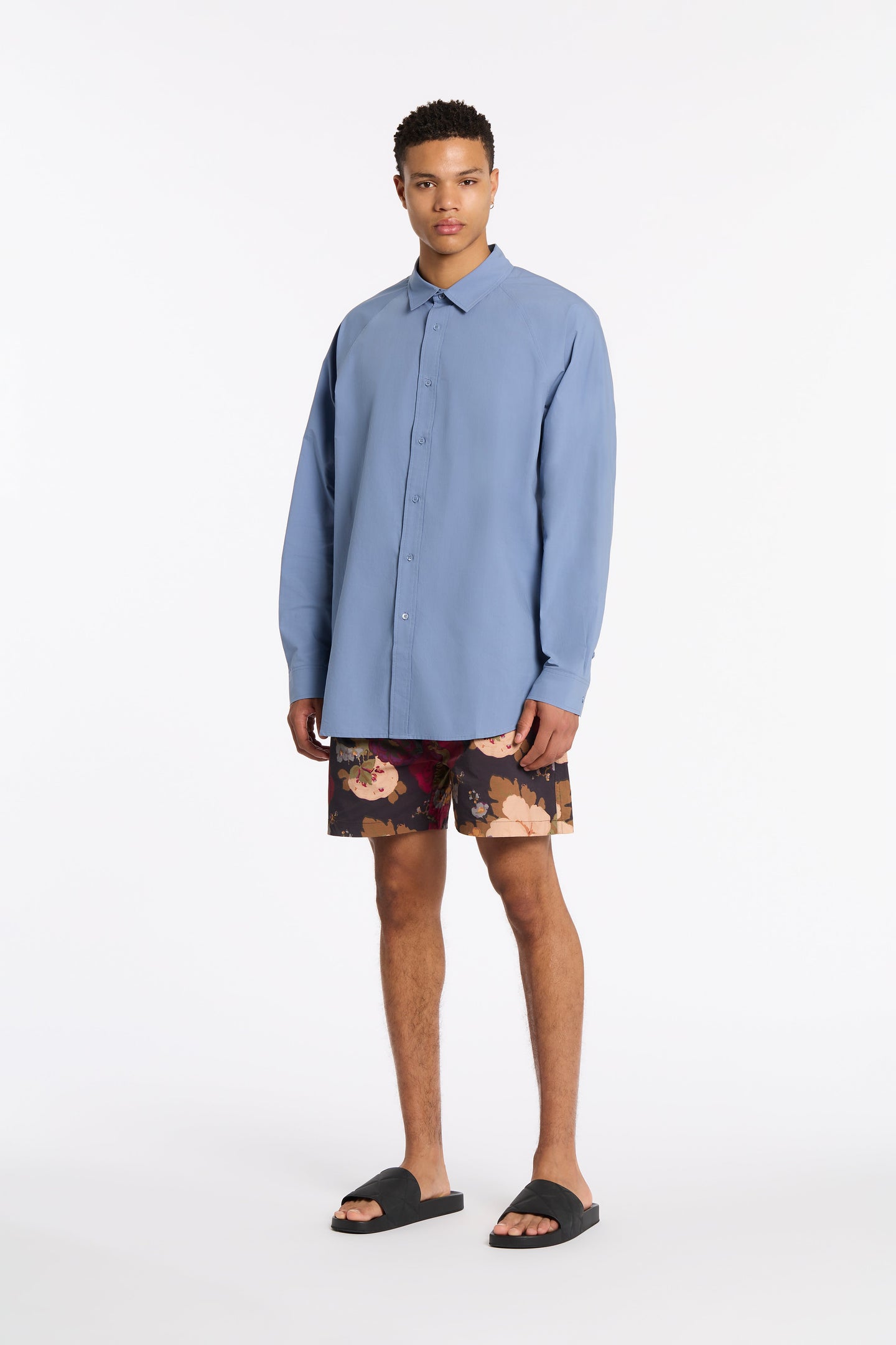 SIR the label POPLIN RAGLAN SHIRT BLUE