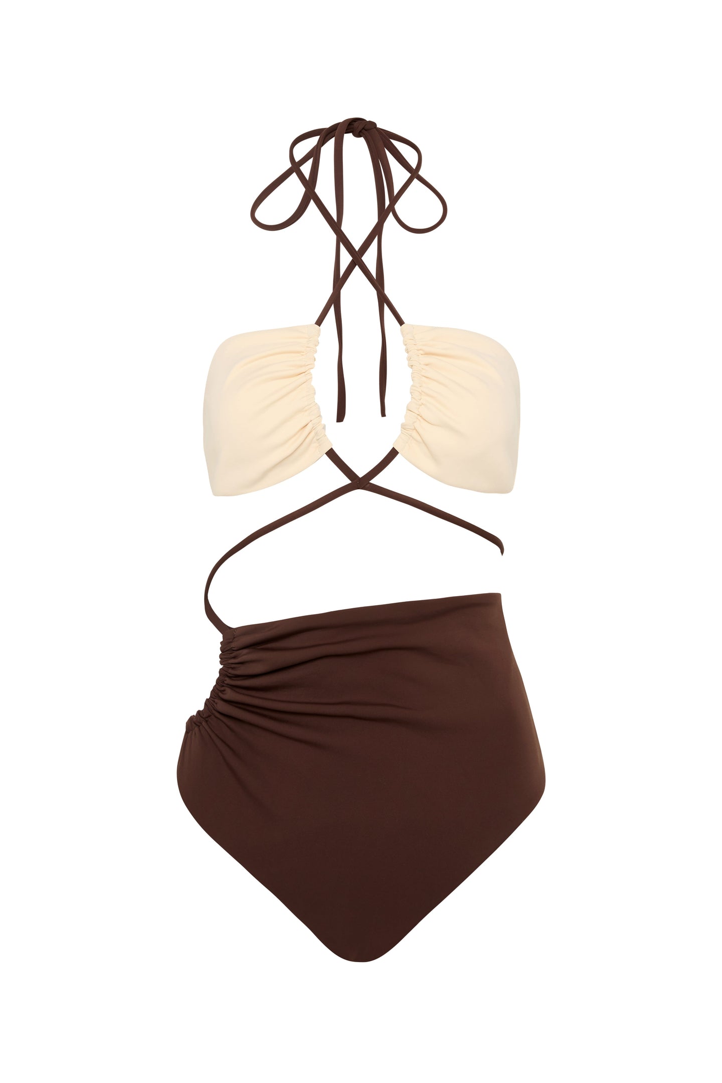 SIR the label Jeanne Wrap Tie One Piece BUTTER / CHOCOLATE
