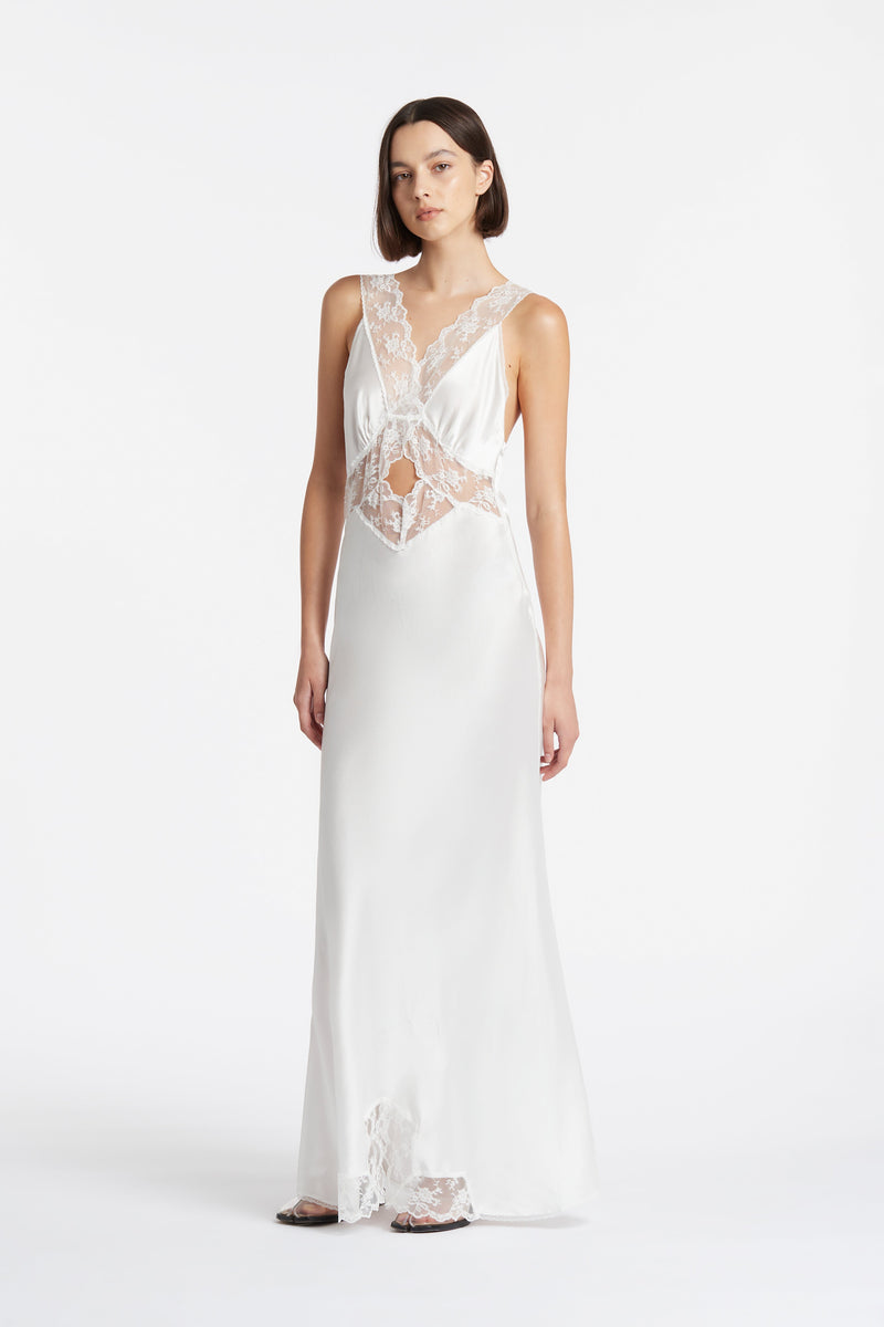 SIR the label Aries Cut Out Gown IVORY