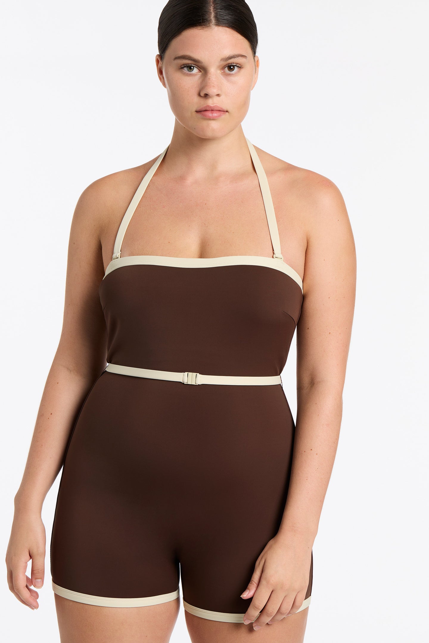 SIR the label Jeanne Belted One Piece CHOCOLATE