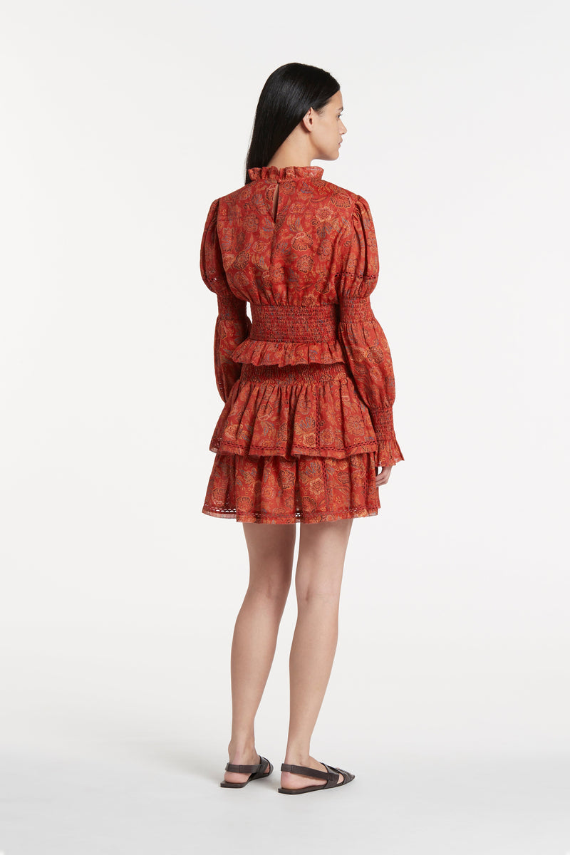 SIR the label Allegra Tiered Mini Skirt IDALIA FLORAL PRINT