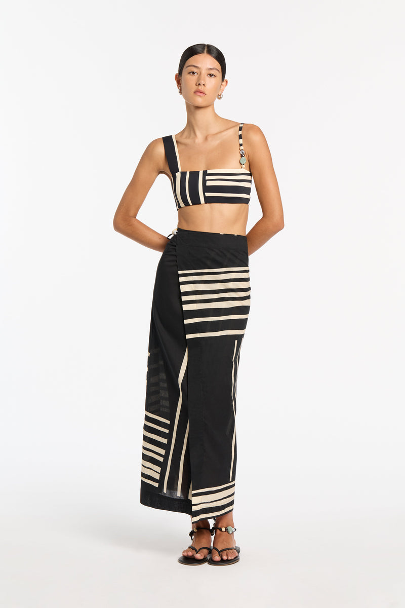 SIR the label Linocut Beaded Bandeau Ligne