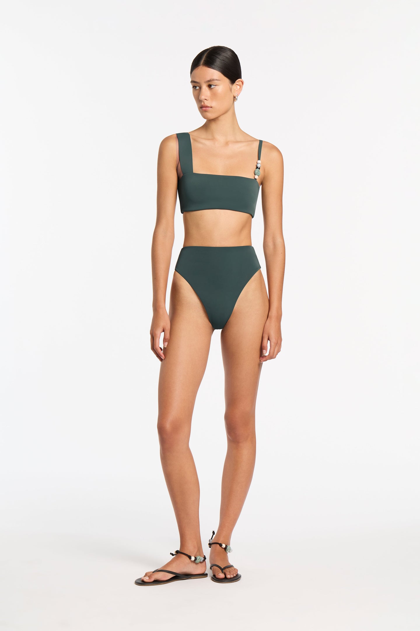 SIR the label Maxime Beaded Bandeau Petrol