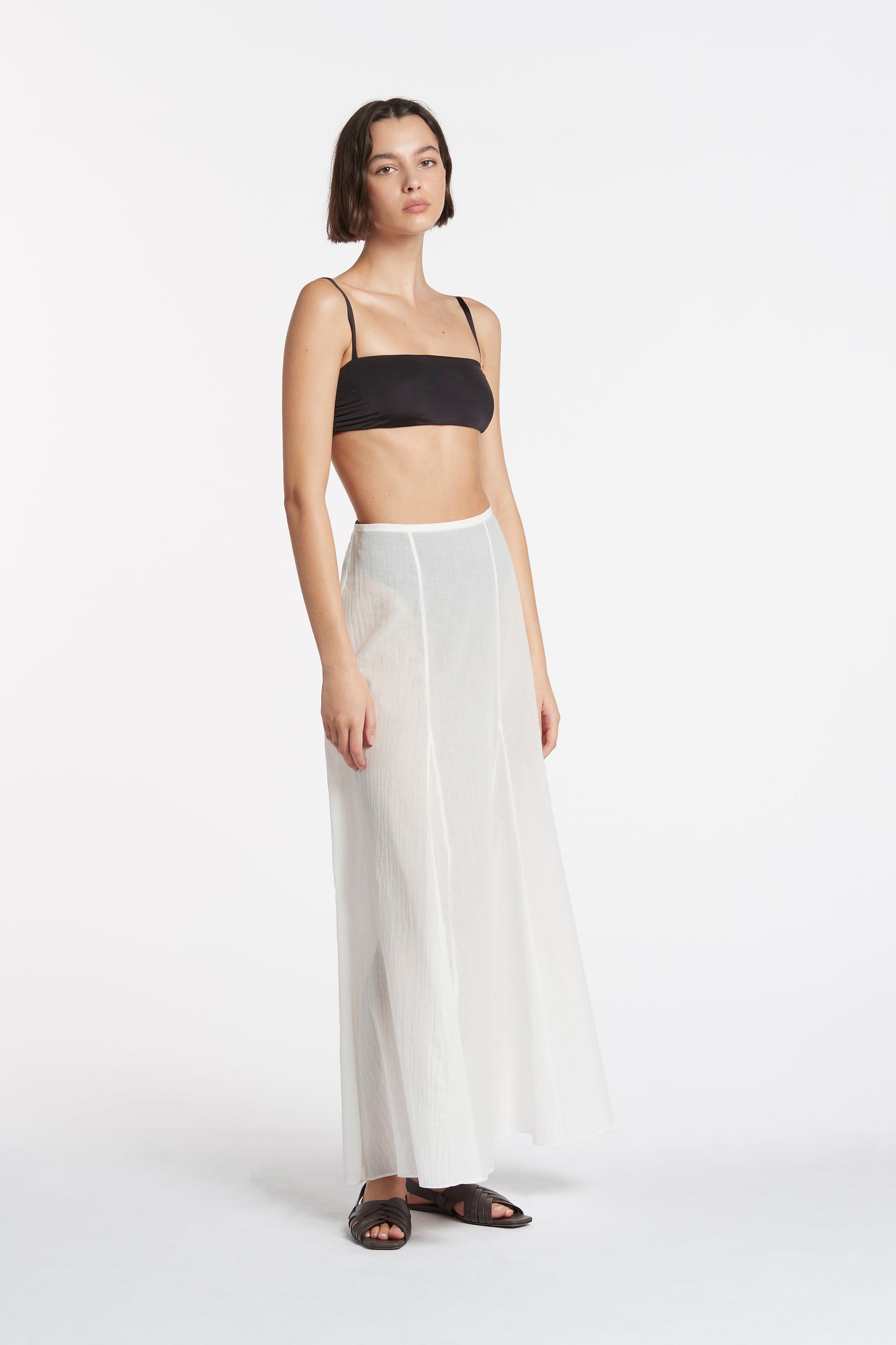 SIR the label Pascal Midi Skirt IVORY