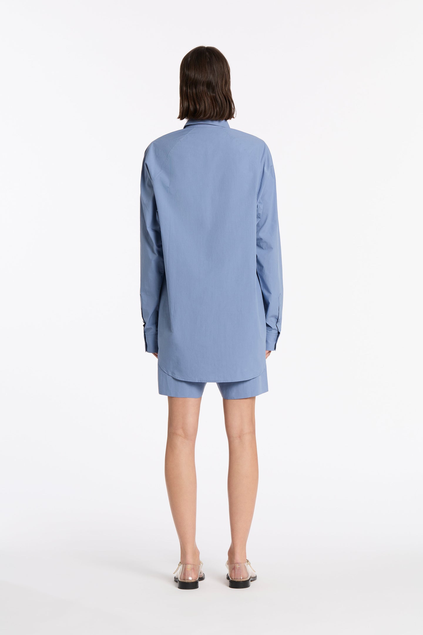 SIR the label POPLIN RAGLAN SHIRT BLUE