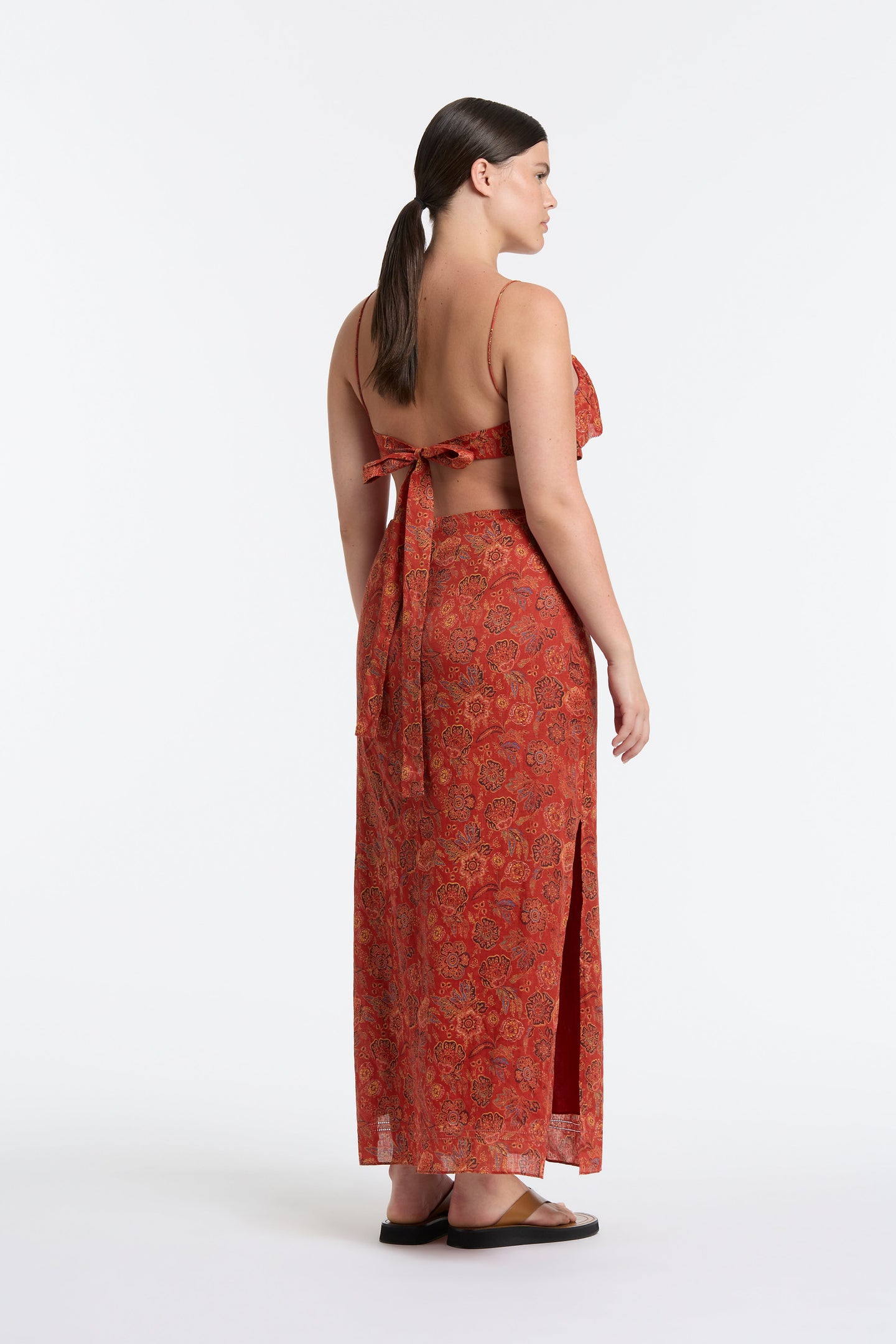 SIR the label Allegra Frill Maxi Dress IDALIA FLORAL PRINT