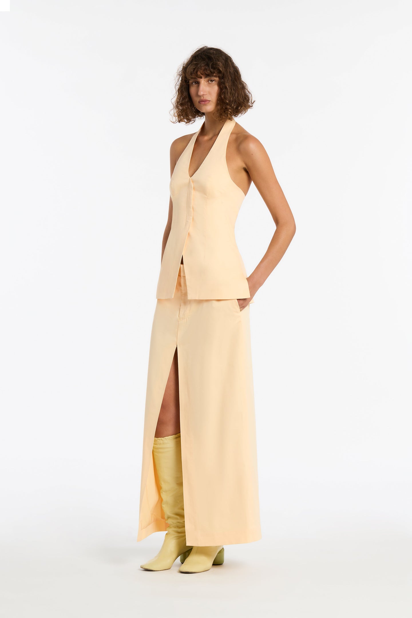 SIR the label Giacomo Split Skirt BUTTER
