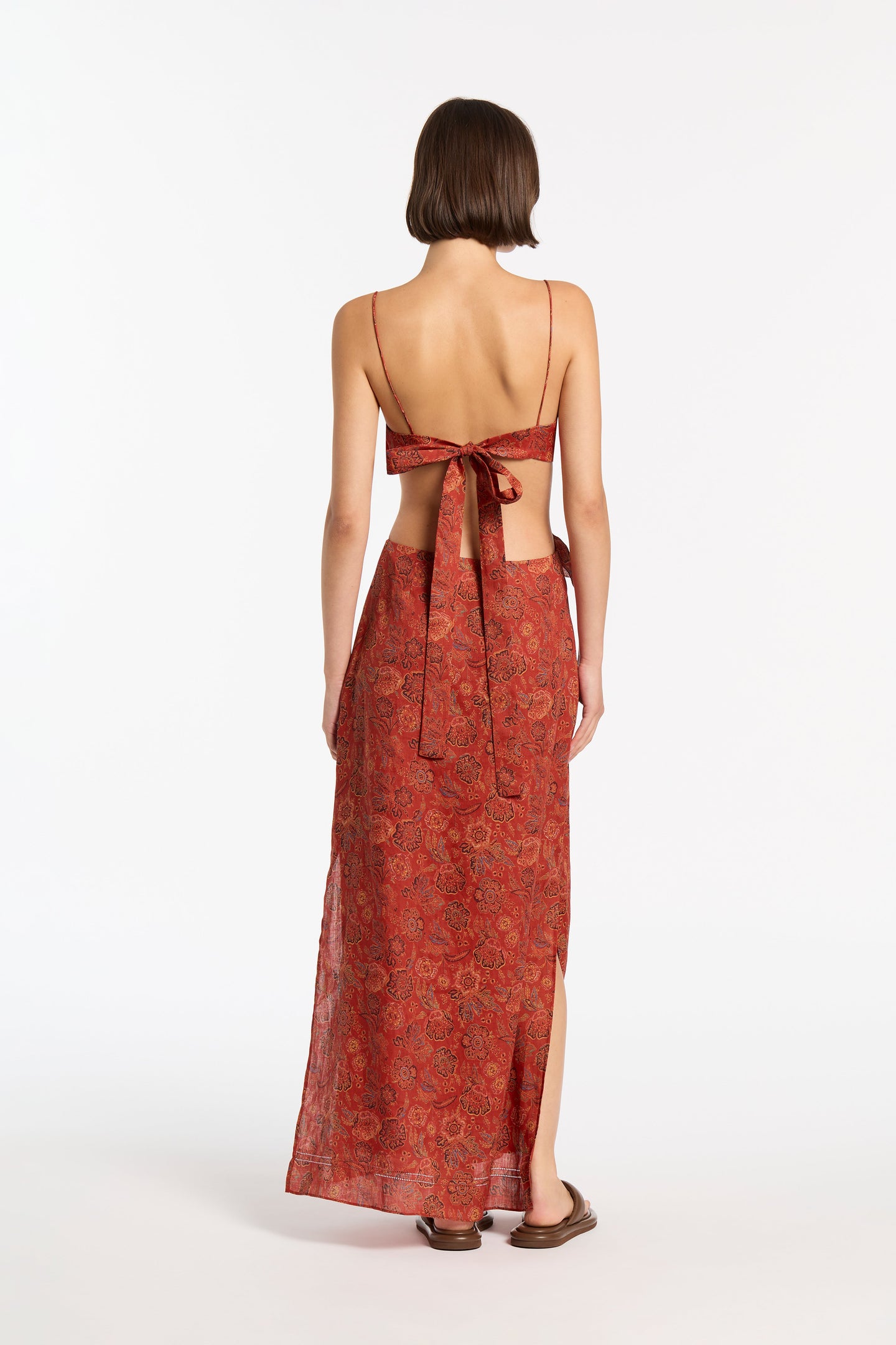 SIR the label Allegra Frill Maxi Dress IDALIA FLORAL PRINT