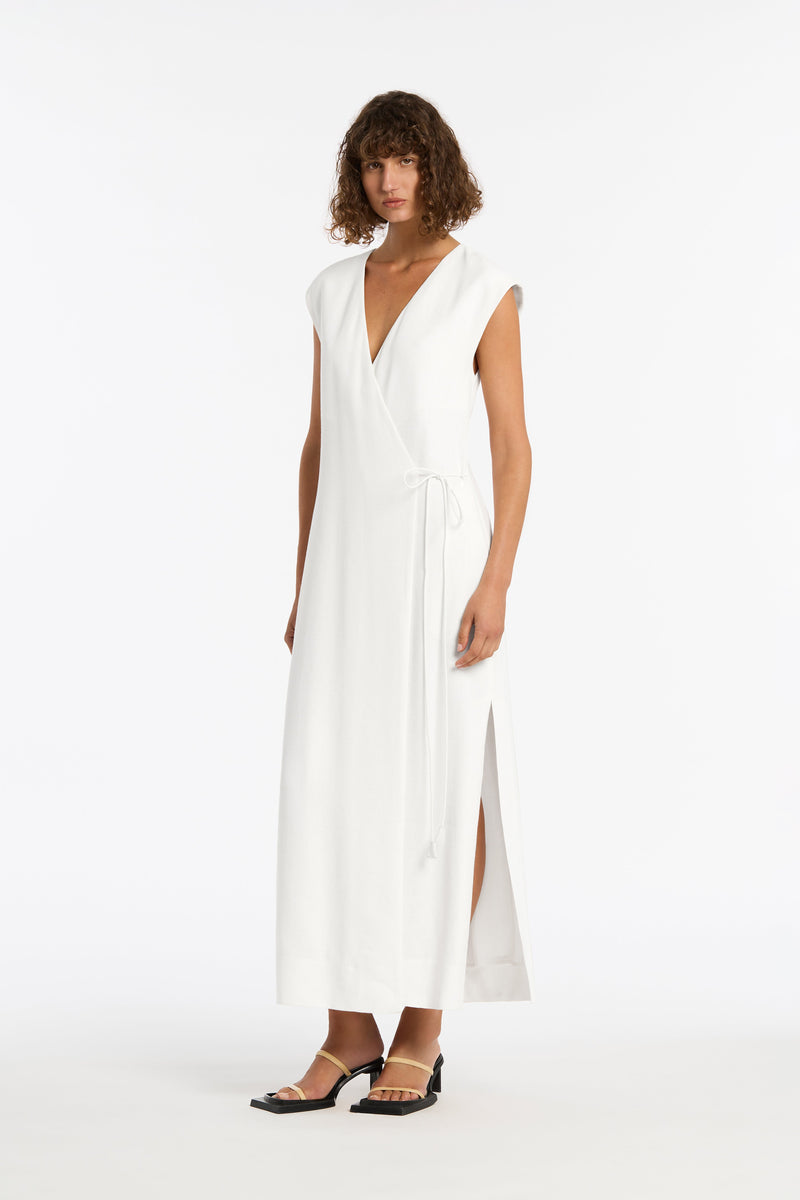 SIR the label Clemence Wrap Dress IVORY