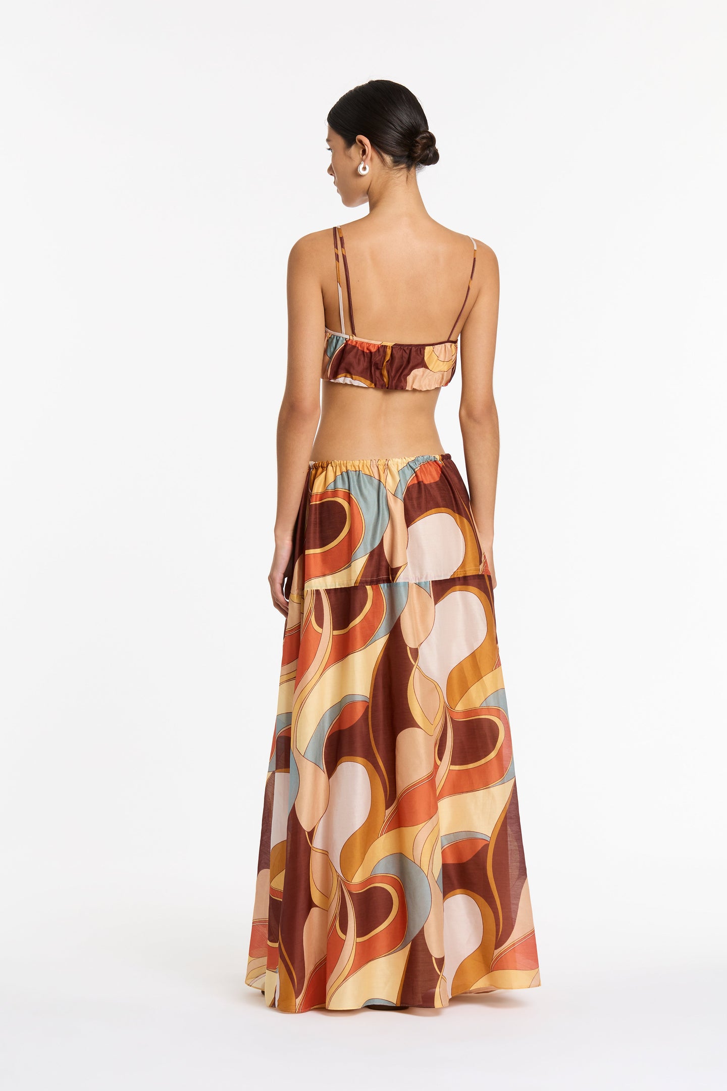 SIR the label Vista Gathered Maxi Skirt VISTA PRINT