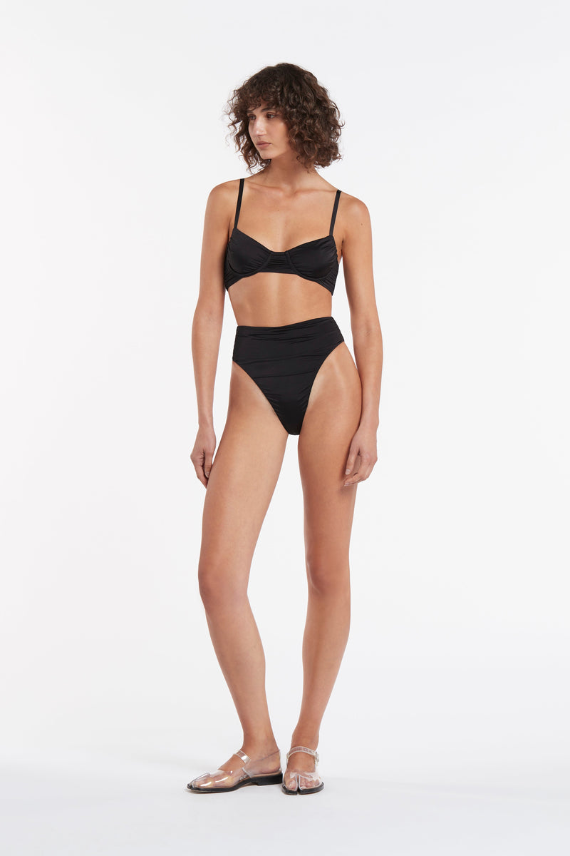 SIR the label Eloi Ruched Balconette BLACK
