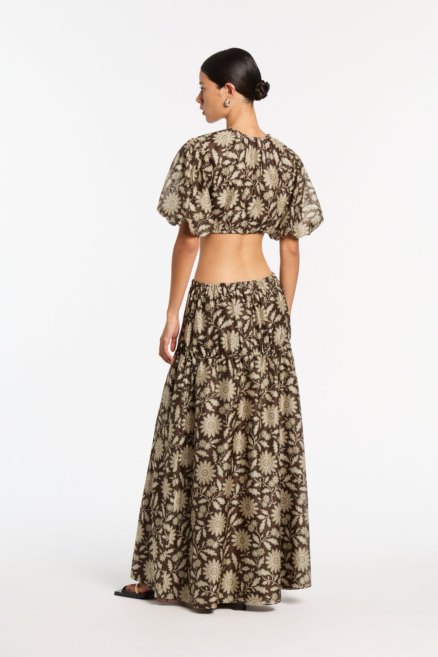 SIR the label Xanita Puff Sleeve Crop XANITA PRINT