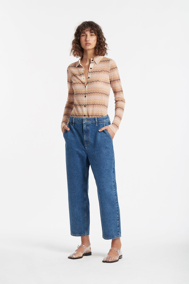 SIR the label CLASSIC MID RISE JEAN LIGHT INDIGO