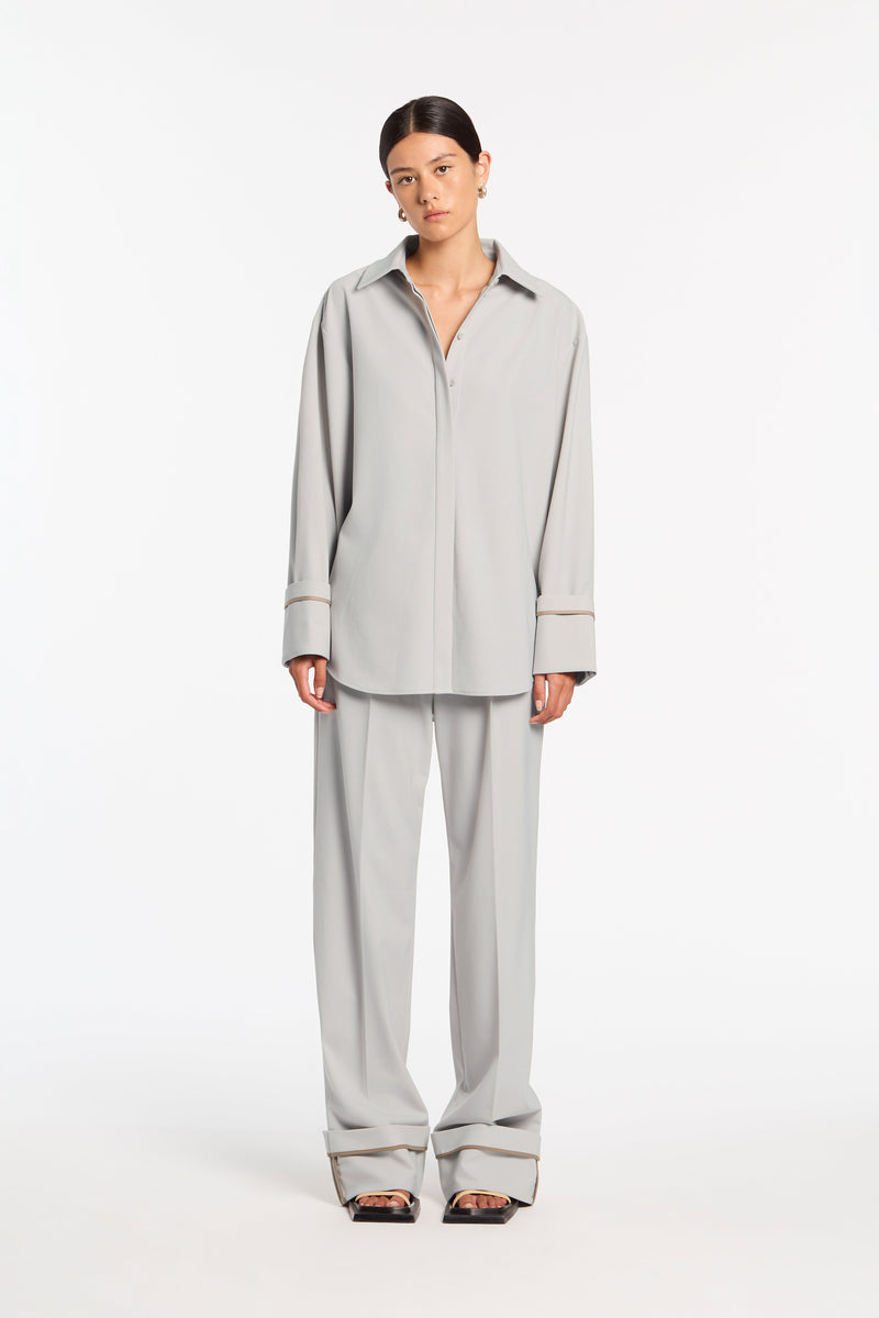 SIR the label Leni Tailored Shirt ICE BLUE