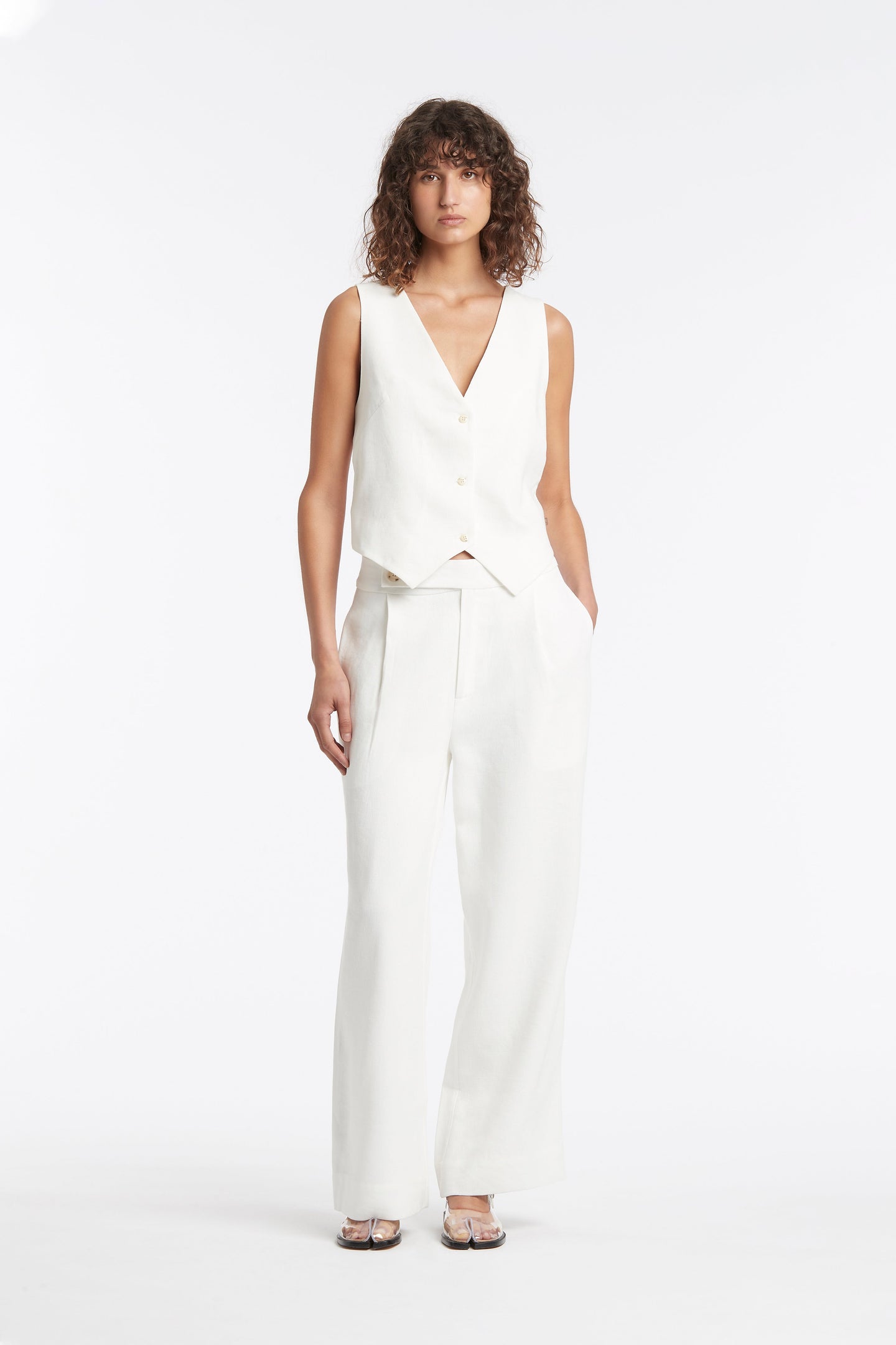 SIR the label CLEMENCE VEST IVORY