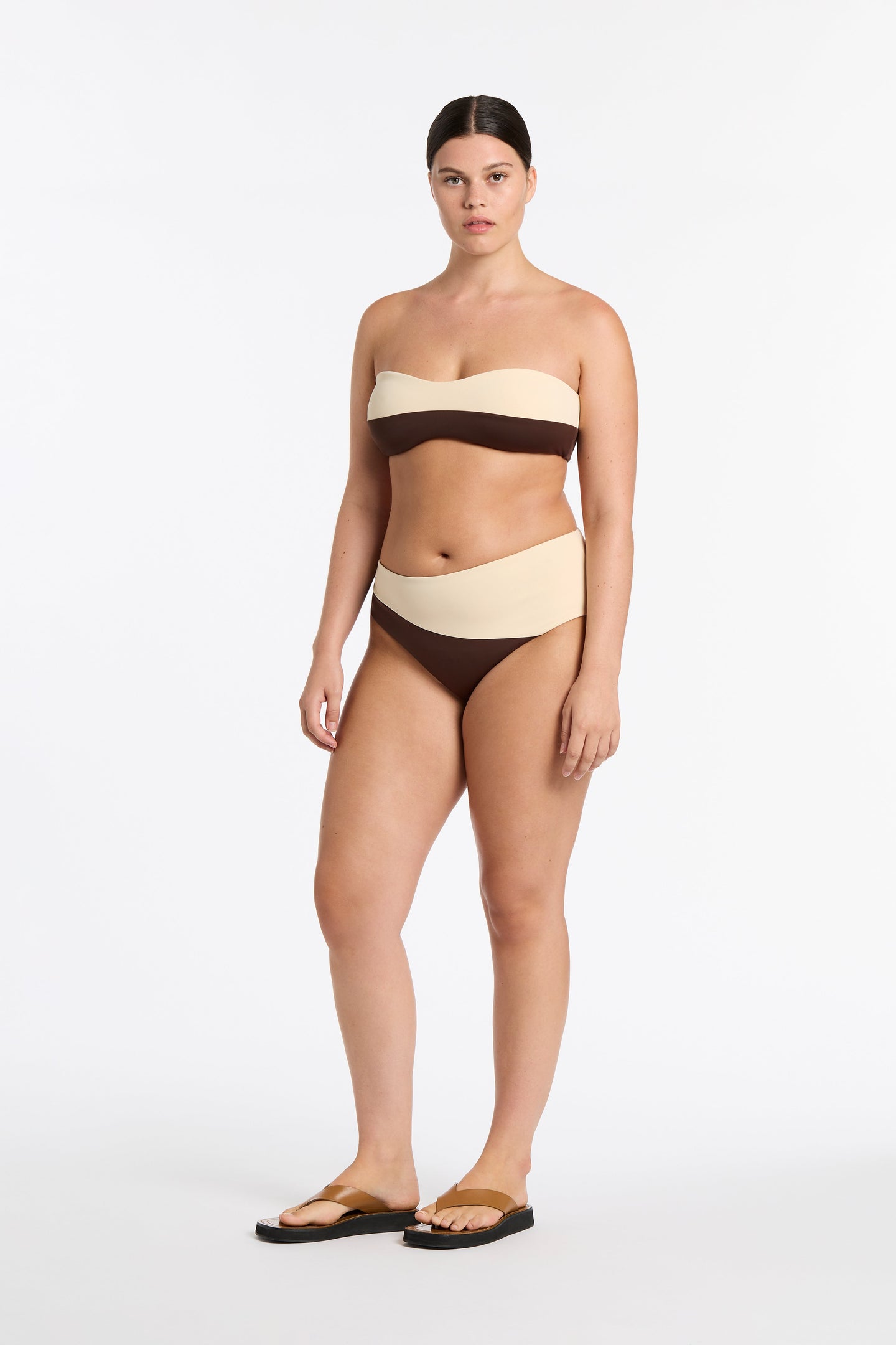 SIR the label Jeanne Asymmetrical Brief BUTTER / CHOCOLATE