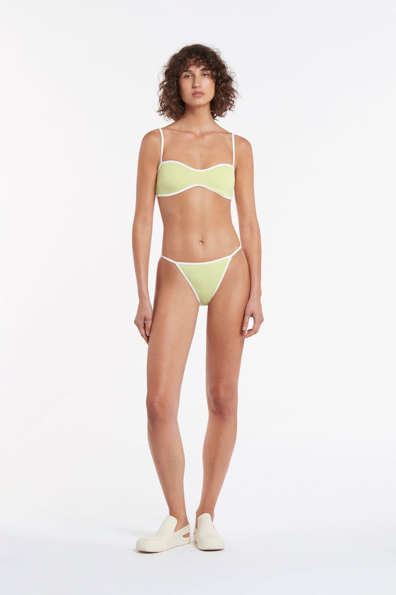 SIR the label Claude Shaped Bandeau PISTACHIO / IVORY